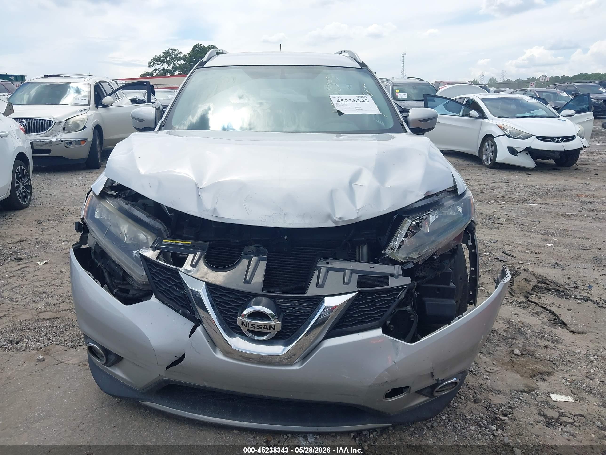 2016 Nissan Rogue Sv Серебряный vin: JN8AT2MT9GW005818