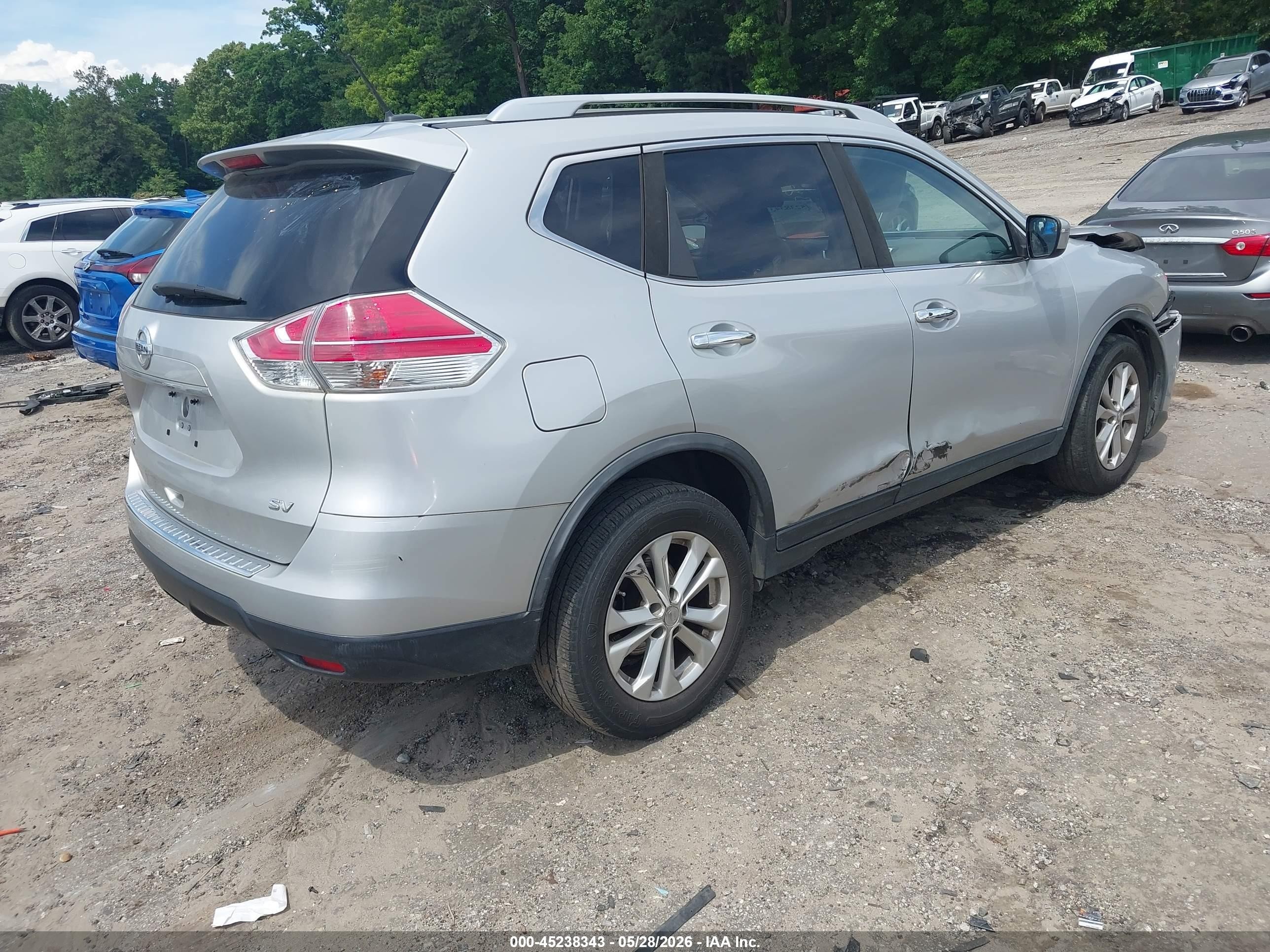 2016 Nissan Rogue Sv Серебряный vin: JN8AT2MT9GW005818