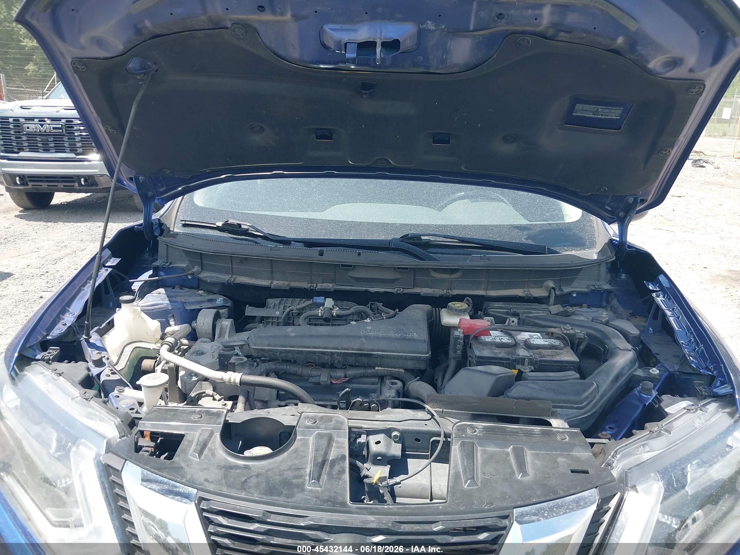 2017 Nissan Rogue Sv Синий vin: JN8AT2MTXHW135060