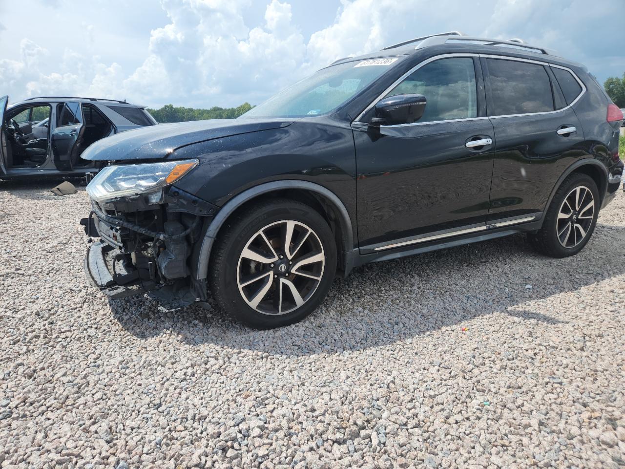2017 Nissan Rogue Sl Черный vin: JN8AT2MTXHW150514
