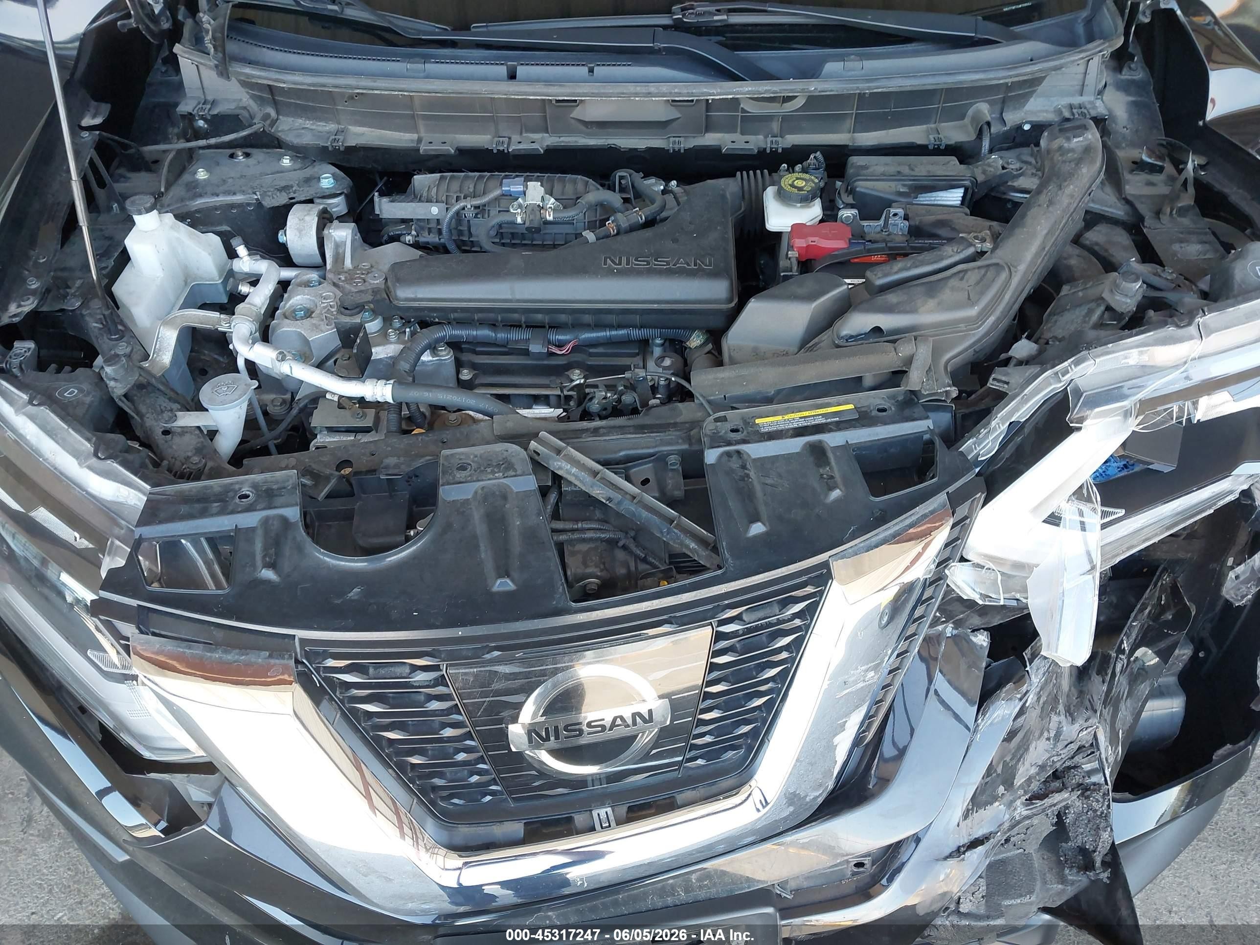 2017 Nissan Rogue S Черный vin: JN8AT2MTXHW399556