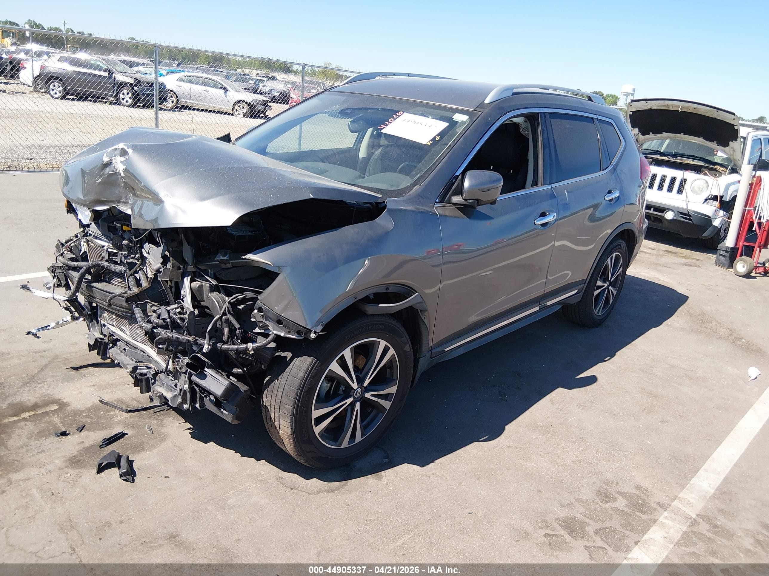 2018 Nissan Rogue Sl Серый vin: JN8AT2MTXJW461804