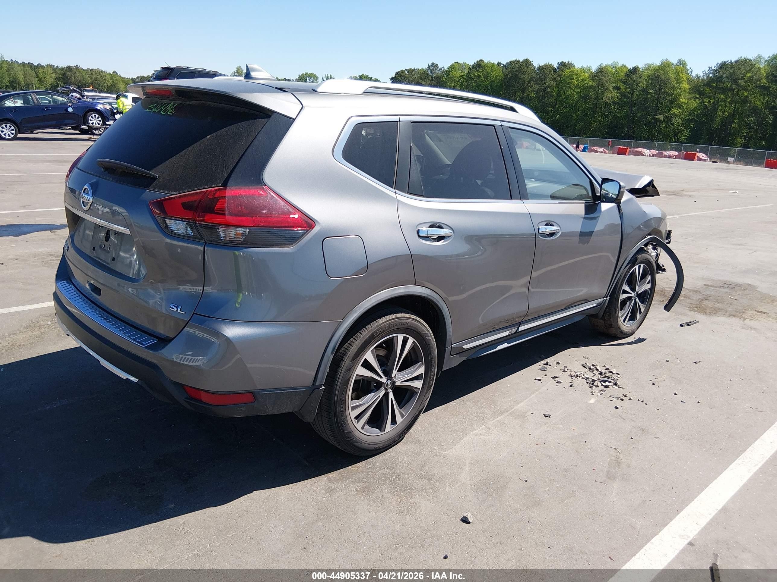 2018 Nissan Rogue Sl Серый vin: JN8AT2MTXJW461804