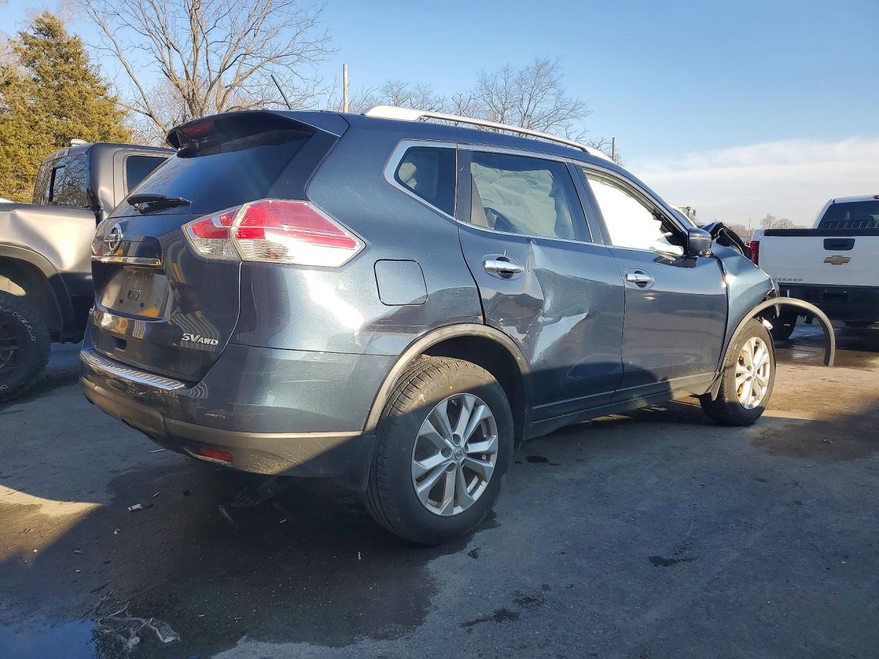 2016 Nissan Rogue Sv Blue vin: JN8AT2MV1GW148666