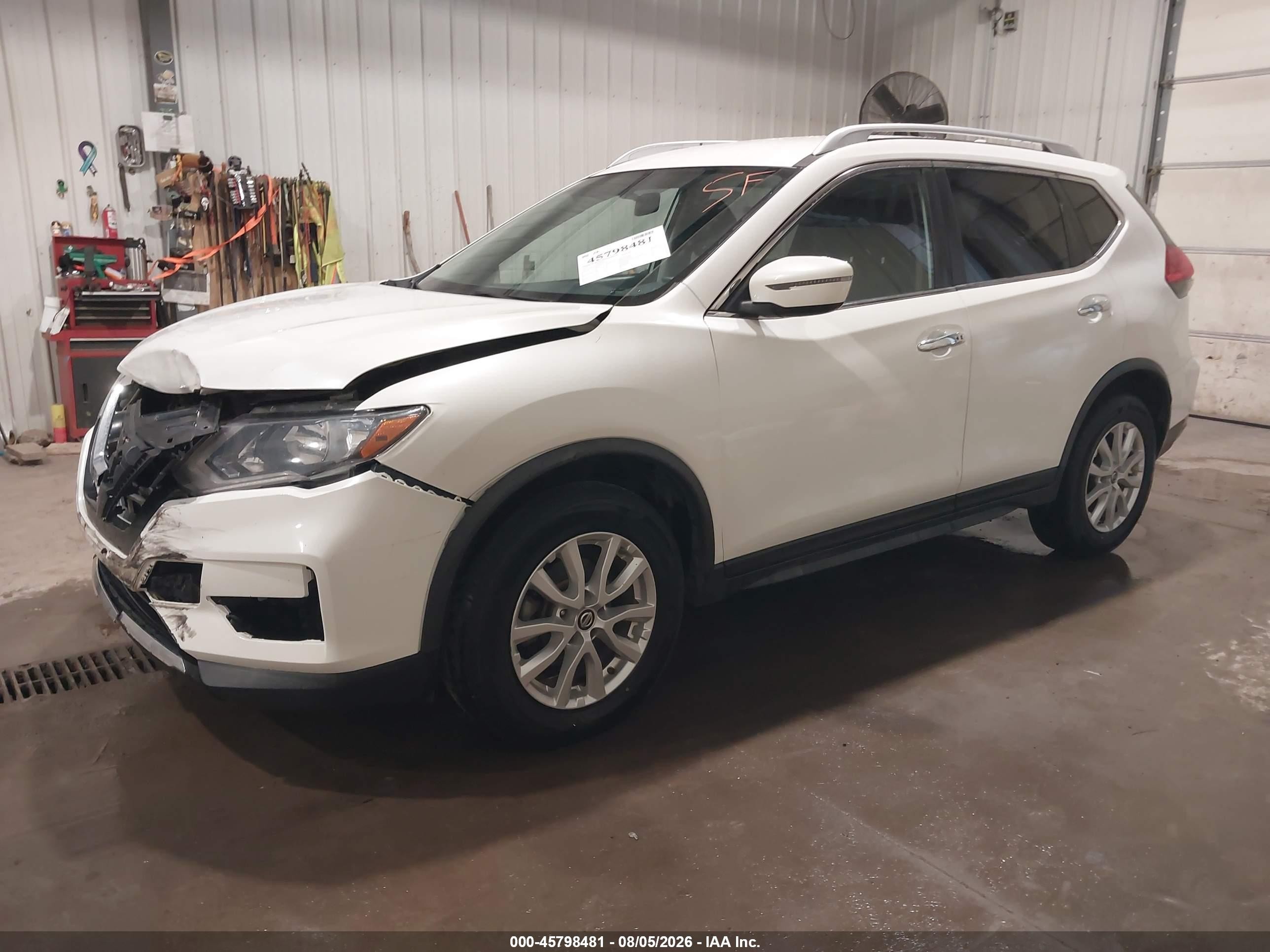 2017 Nissan Rogue Sv White vin: JN8AT2MV1HW259199