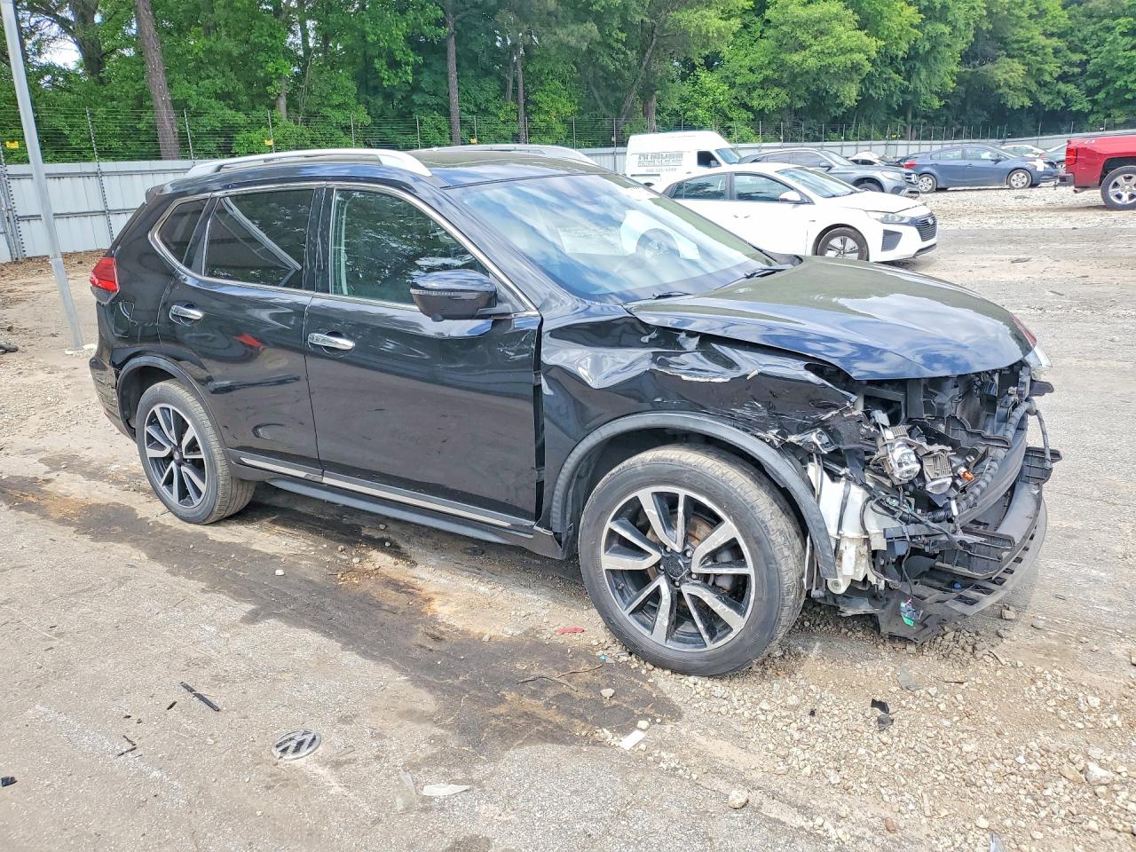 2017 Nissan Rogue Sl Черный vin: JN8AT2MV2HW255355