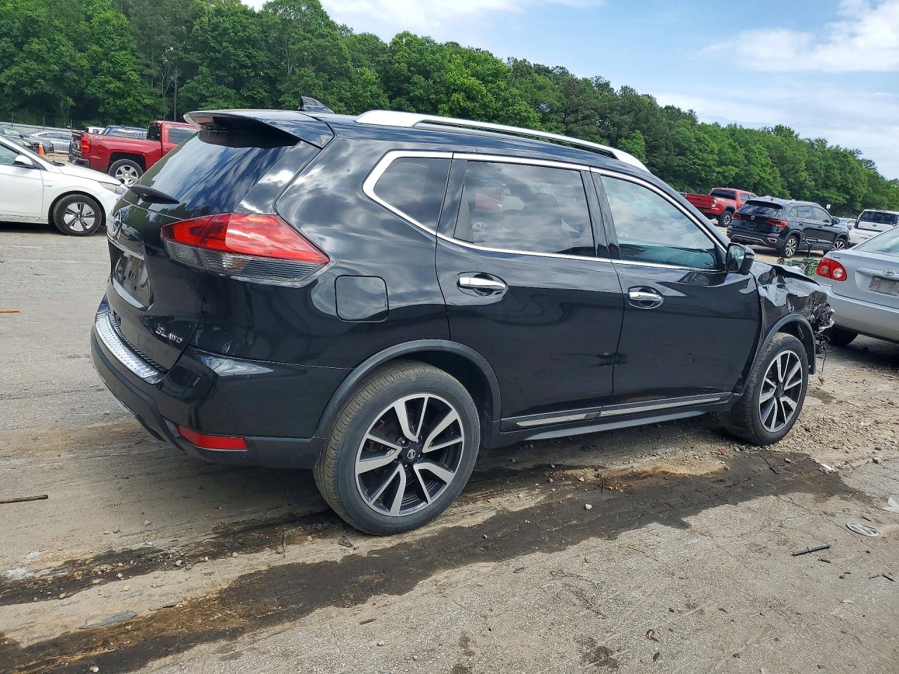 2017 Nissan Rogue Sl Черный vin: JN8AT2MV2HW255355