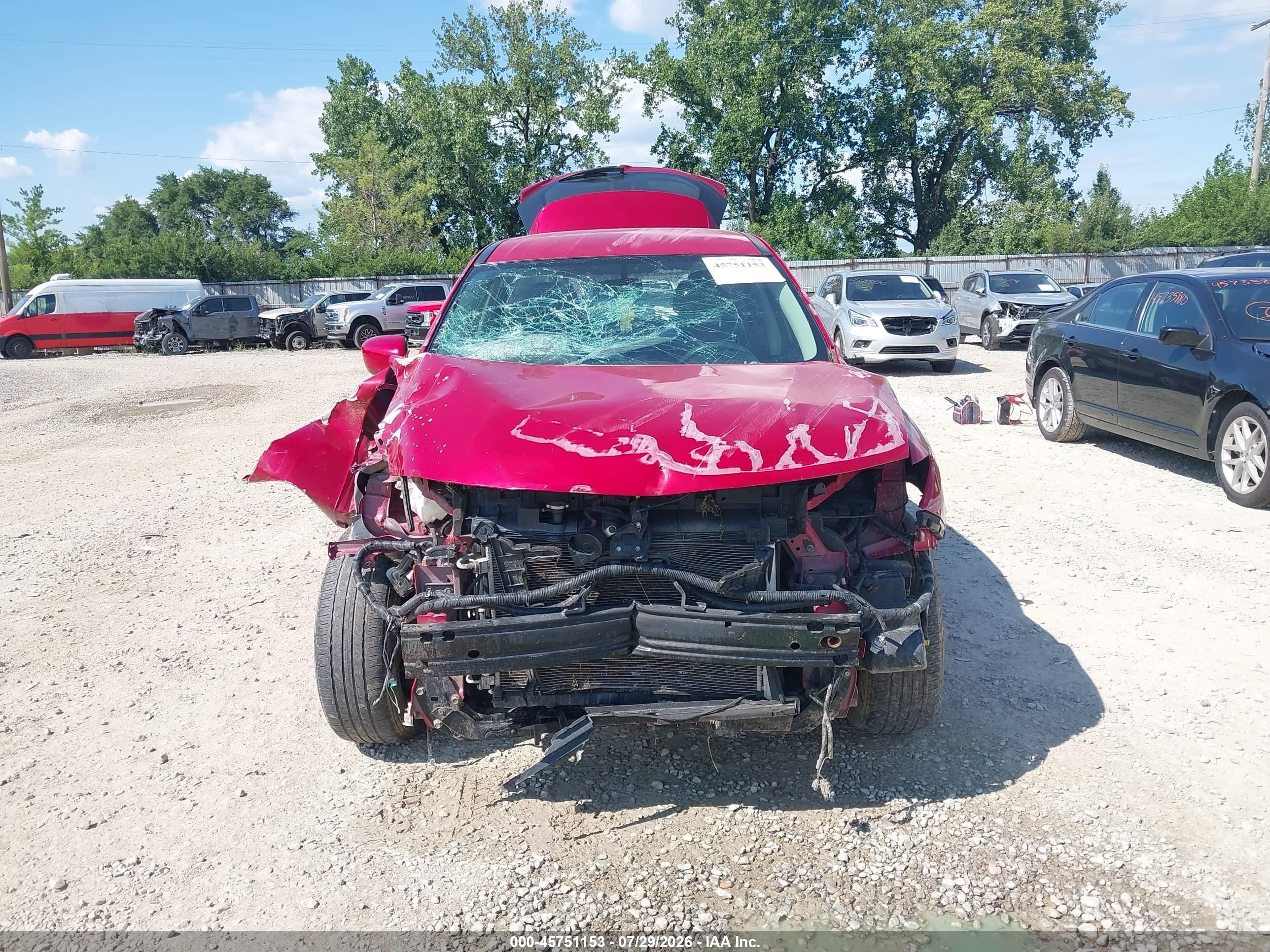 2017 Nissan Rogue S Red vin: JN8AT2MV2HW266873