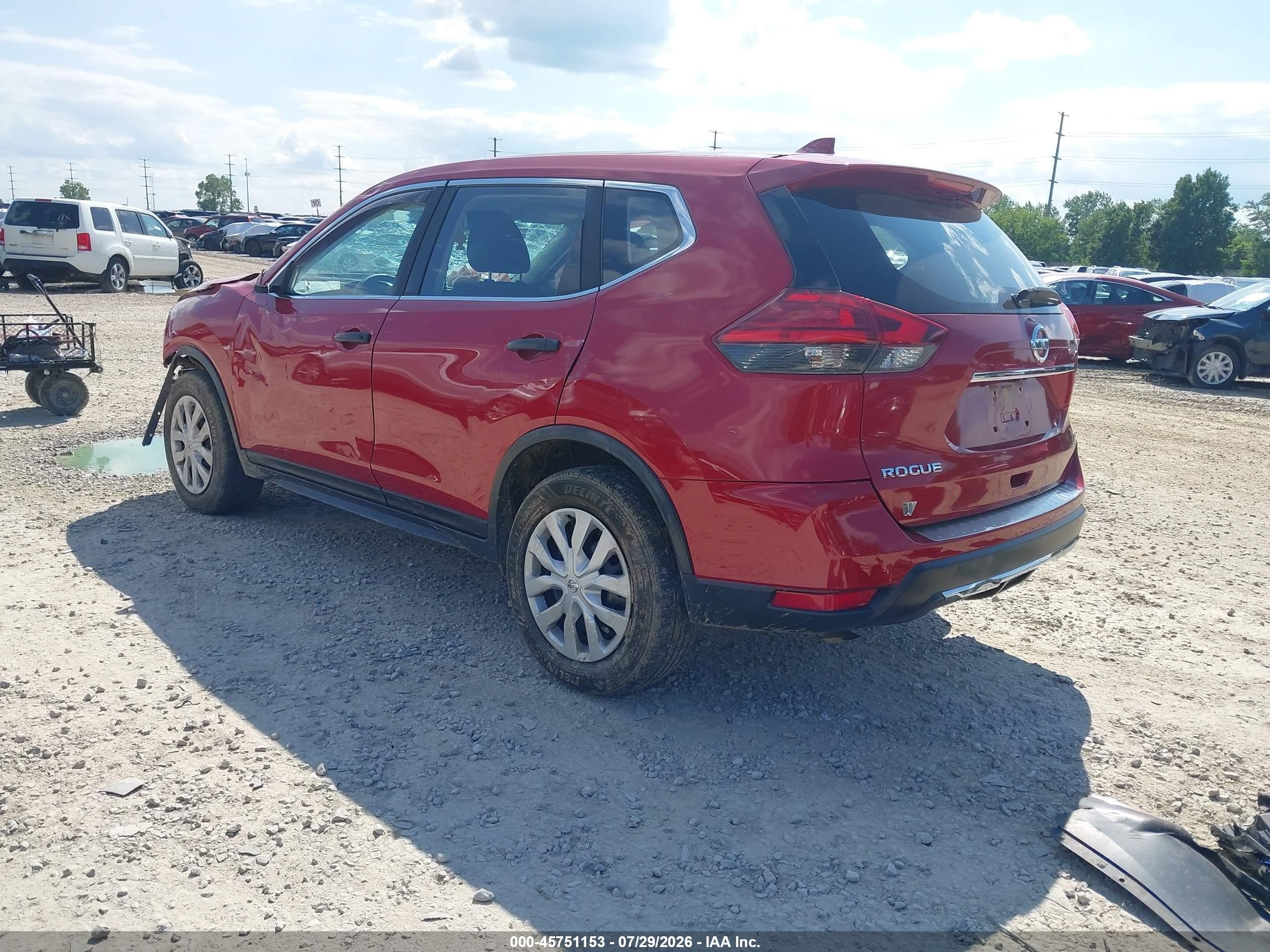 2017 Nissan Rogue S Red vin: JN8AT2MV2HW266873