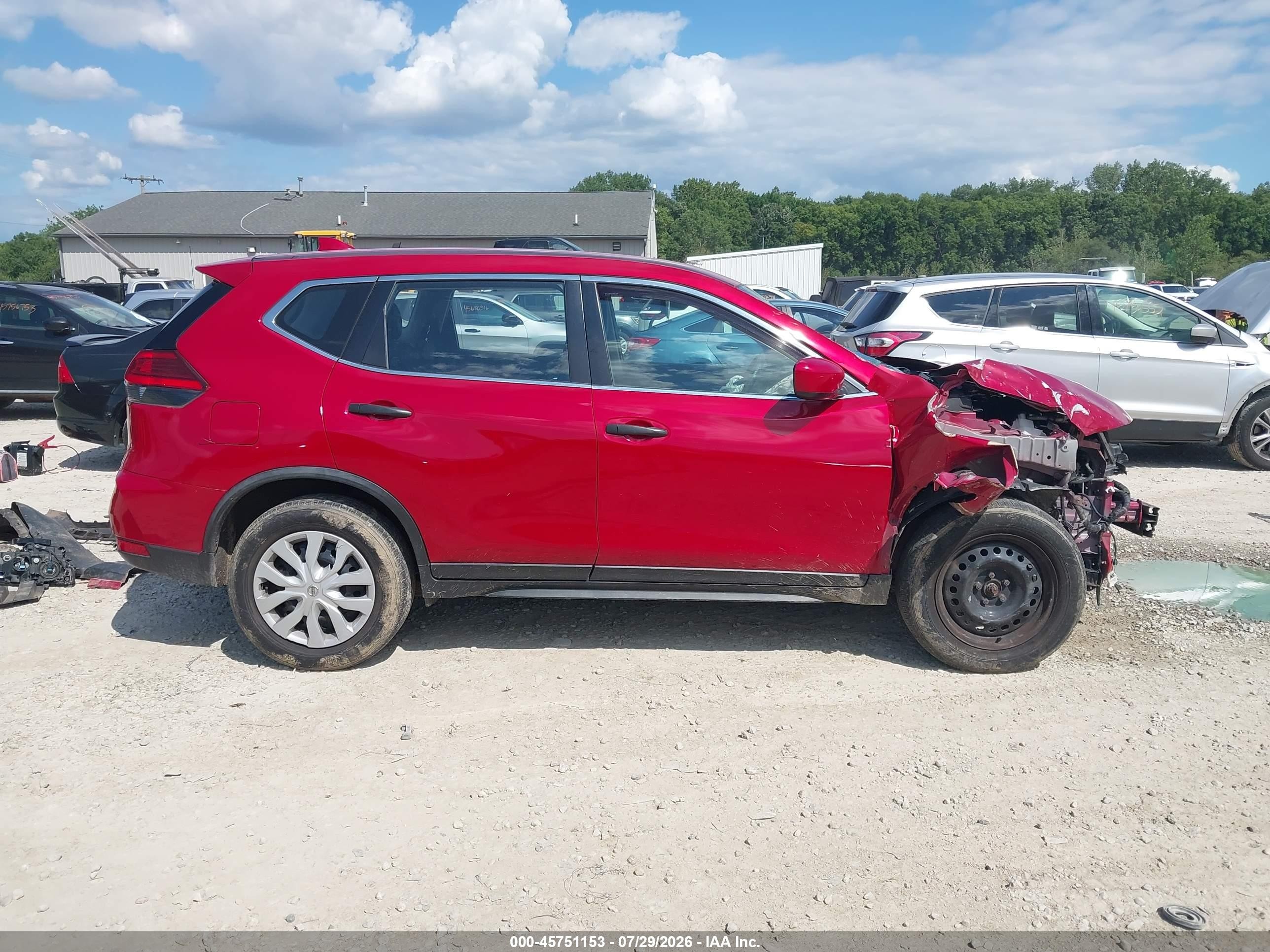 2017 Nissan Rogue S Red vin: JN8AT2MV2HW266873