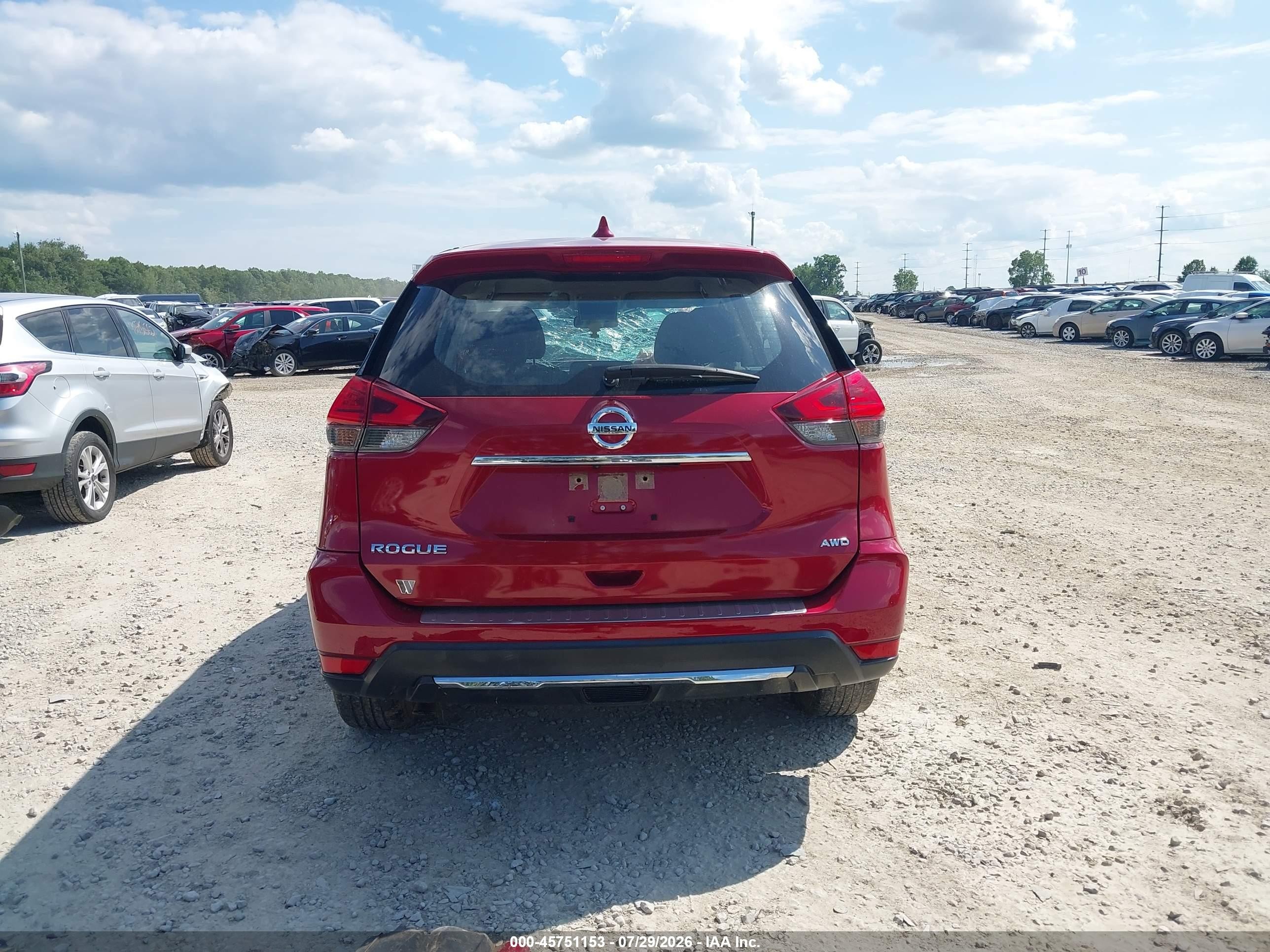 2017 Nissan Rogue S Red vin: JN8AT2MV2HW266873