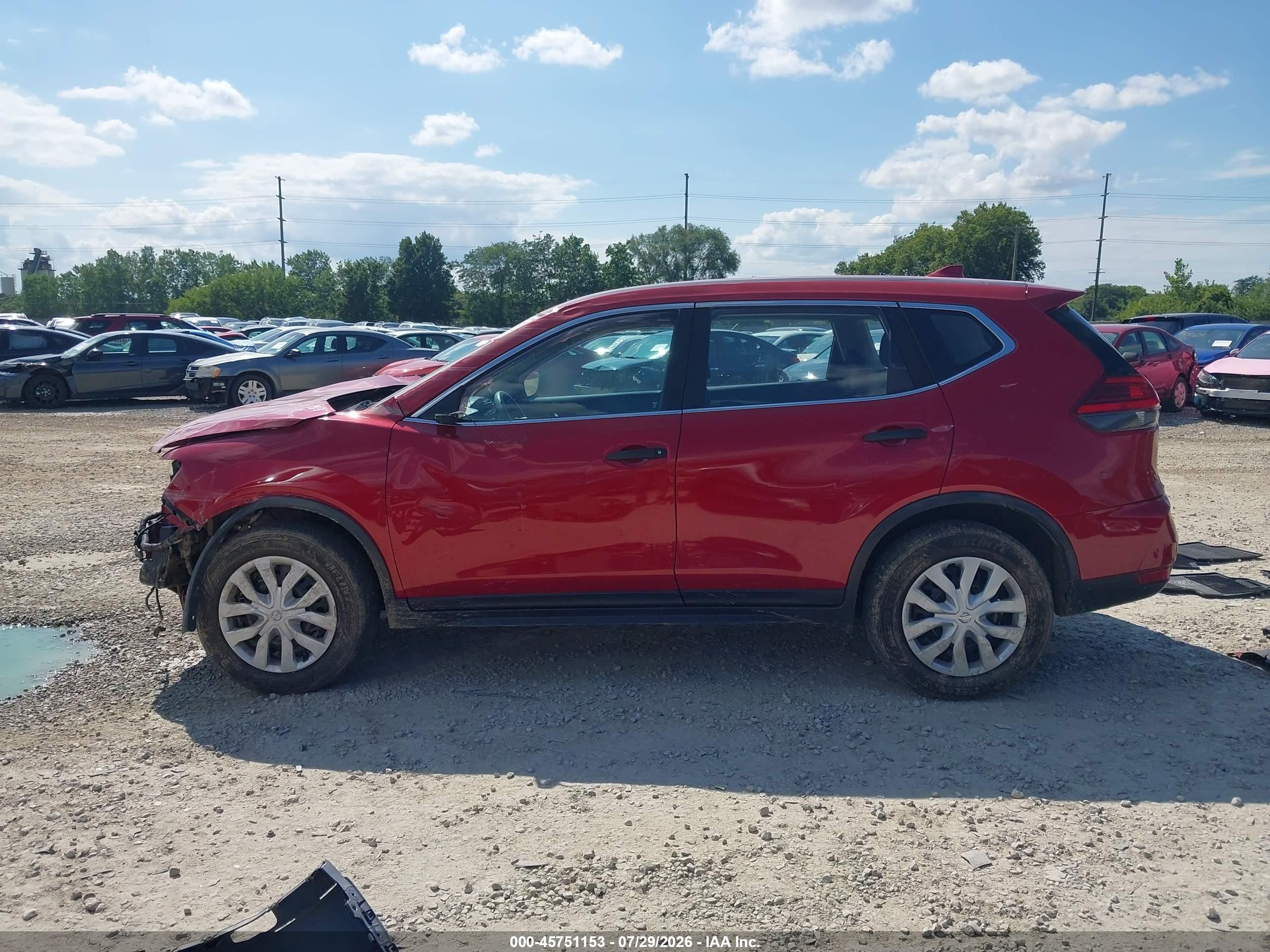 2017 Nissan Rogue S Red vin: JN8AT2MV2HW266873