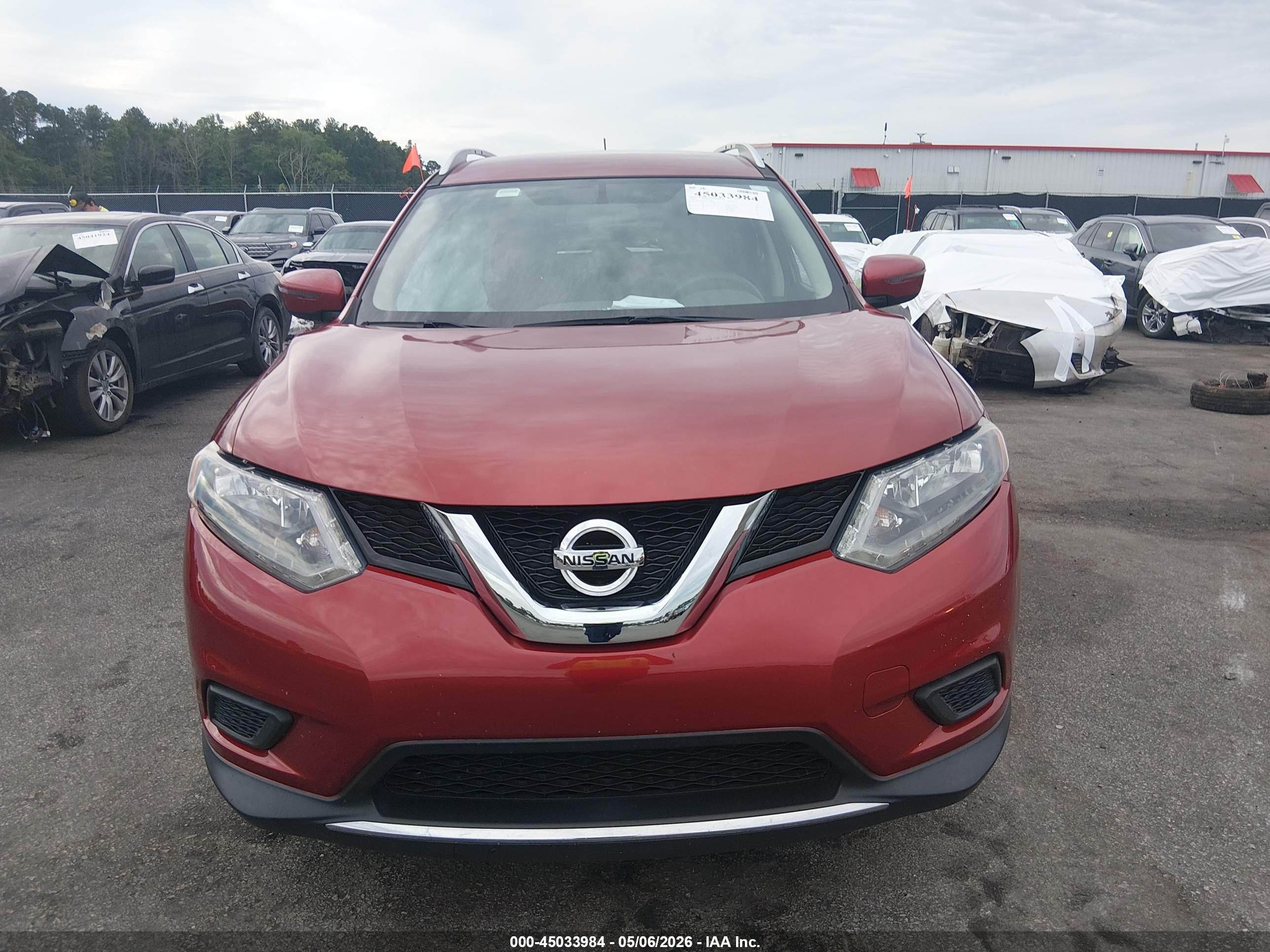 2016 Nissan Rogue S Красный vin: JN8AT2MV3GW137068