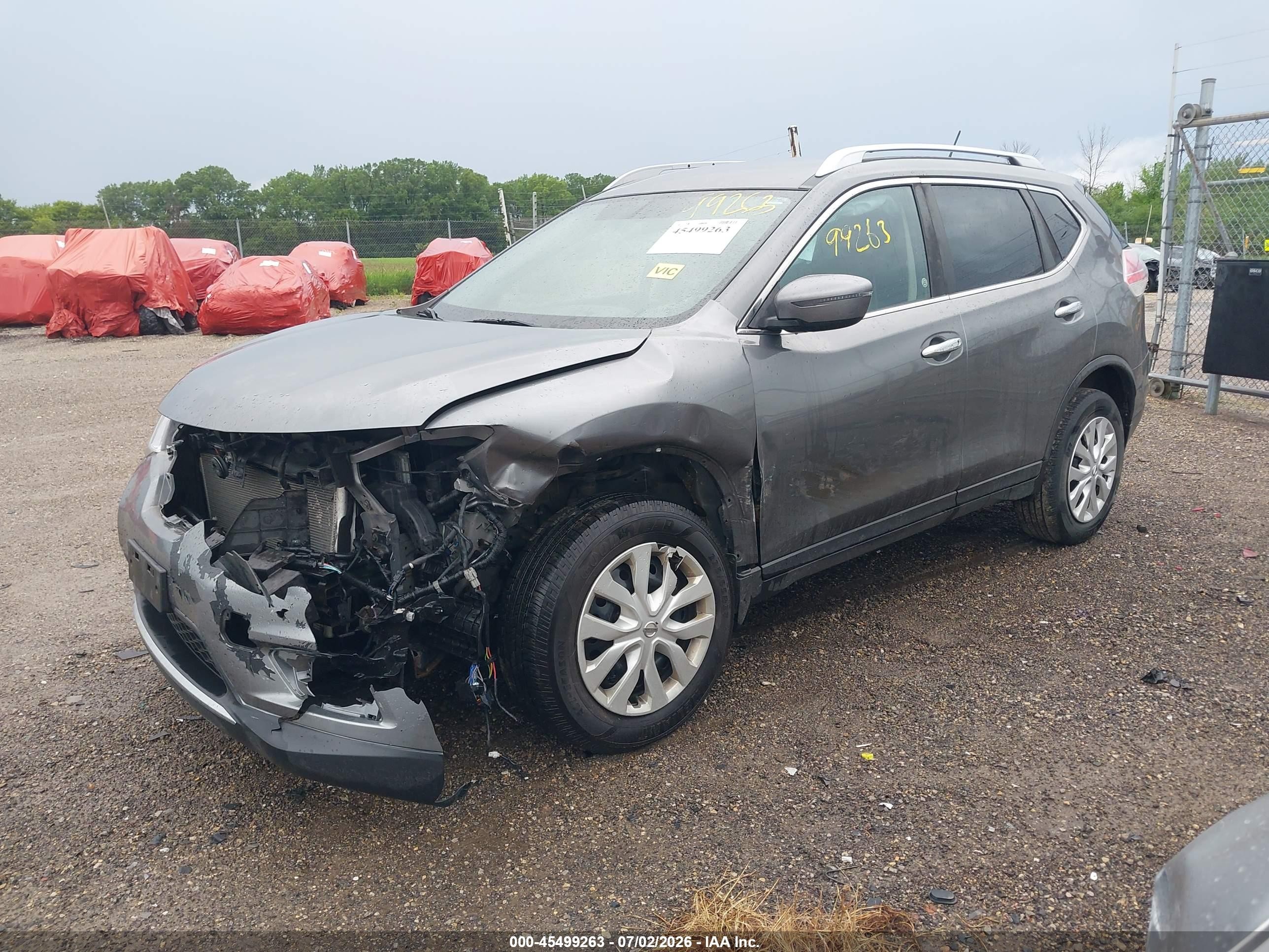 2016 Nissan Rogue S Gray vin: JN8AT2MV3GW154288