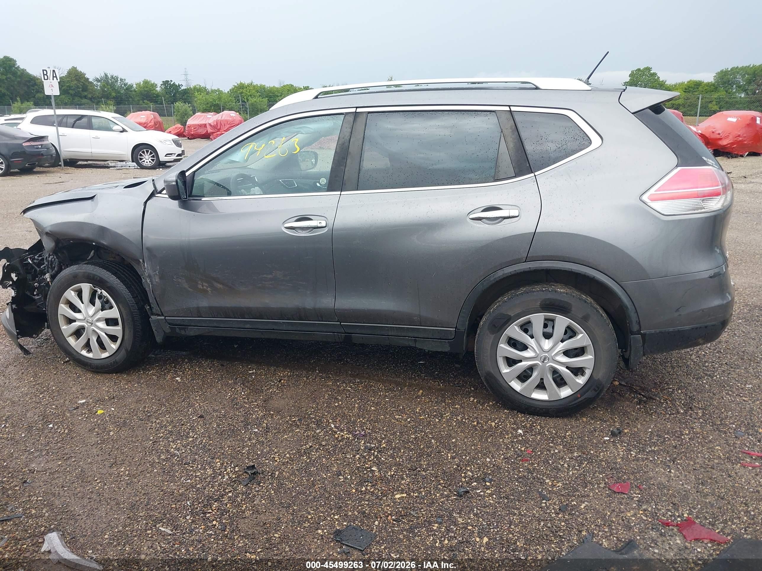 2016 Nissan Rogue S Gray vin: JN8AT2MV3GW154288