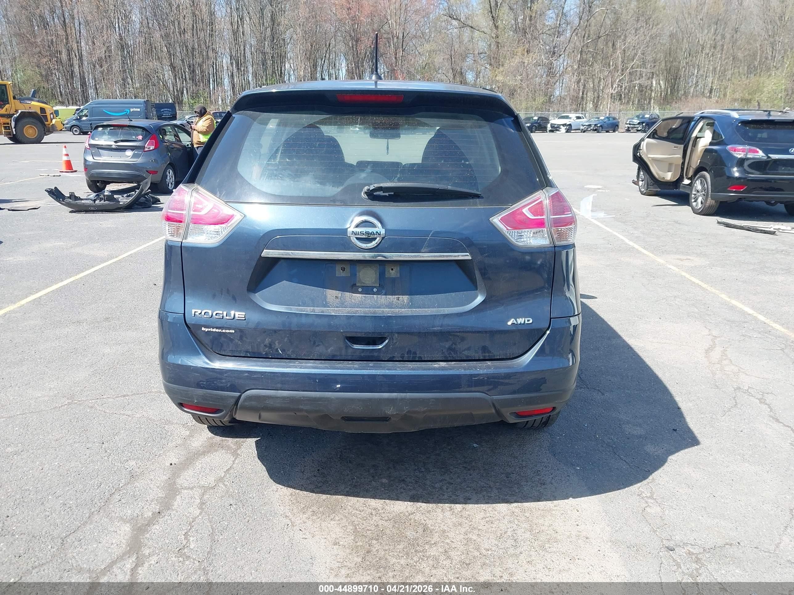 2016 Nissan Rogue S Синий vin: JN8AT2MV3GW154405