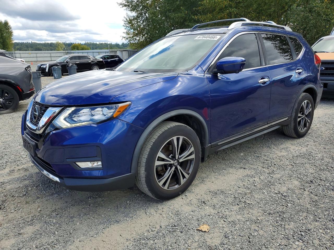 2018 Nissan Rogue Sl Blue vin: JN8AT2MV3JW355003