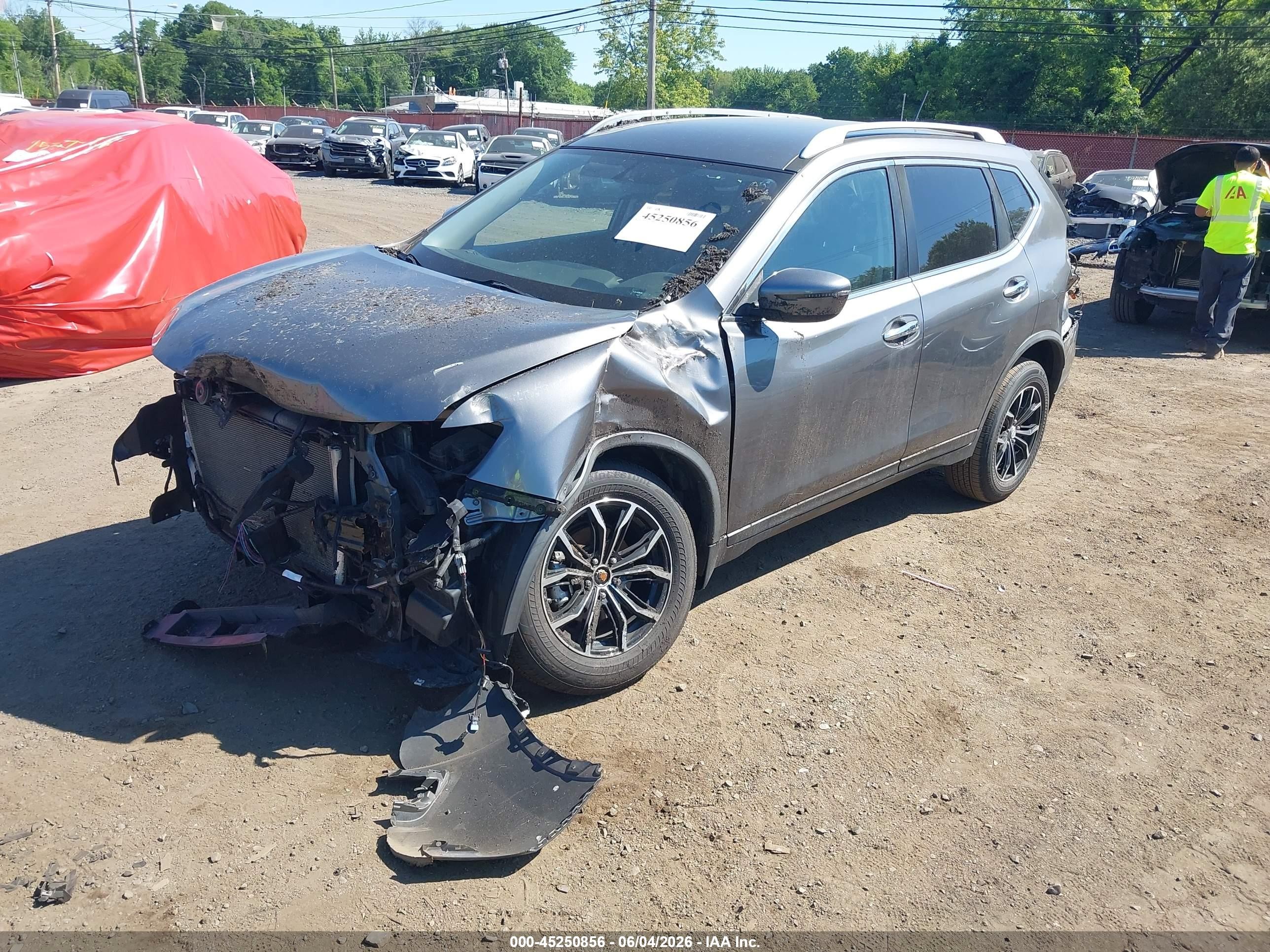 2016 Nissan Rogue S Серый vin: JN8AT2MV4GW135362