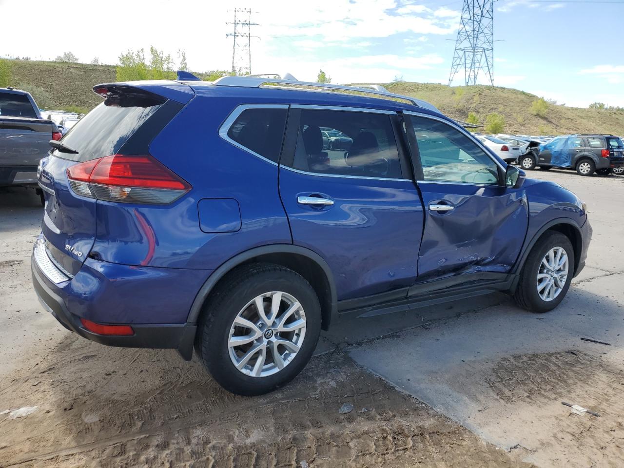 2017 Nissan Rogue S Blue vin: JN8AT2MV4HW024490