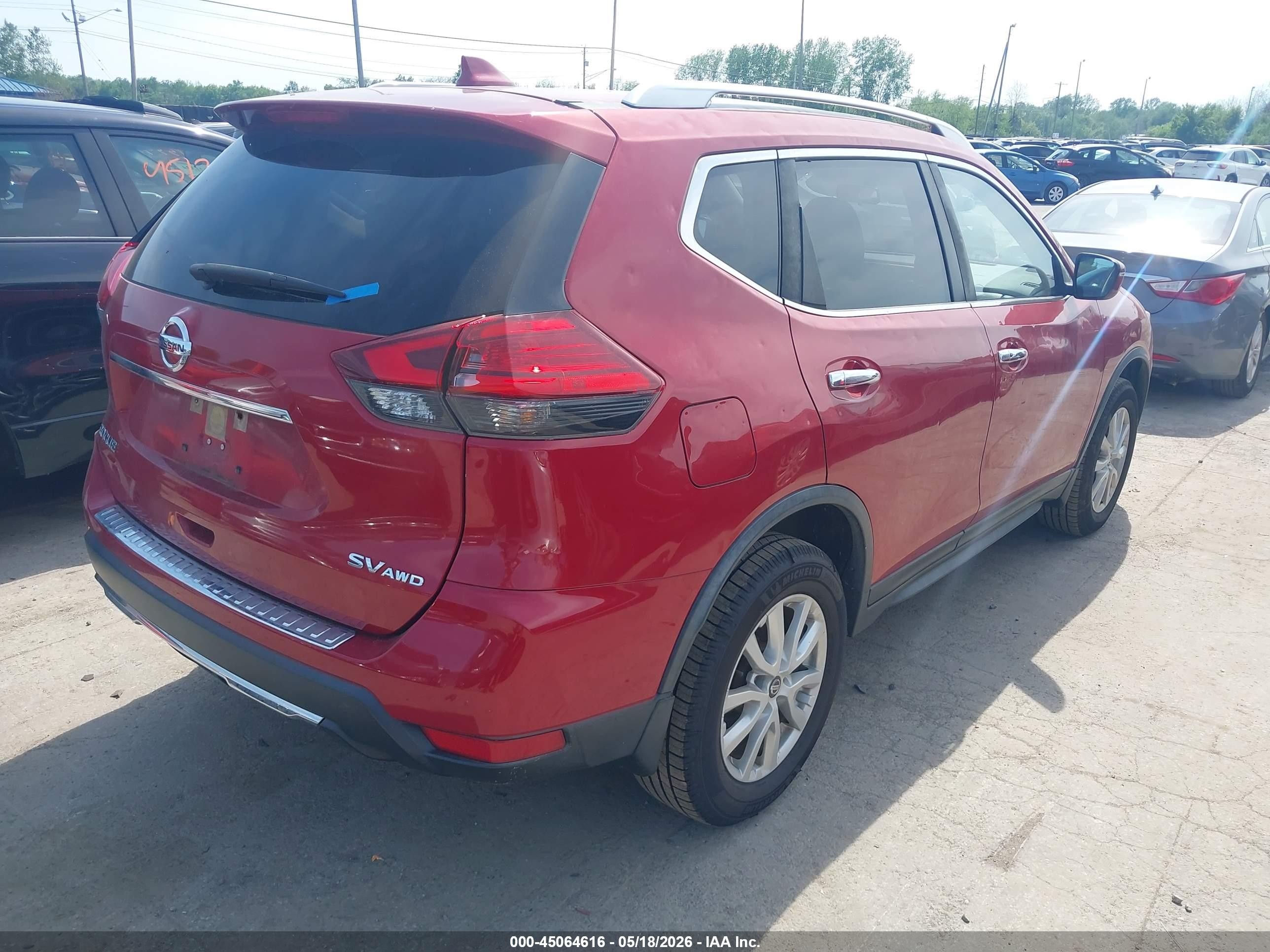 2017 Nissan Rogue Sv Red vin: JN8AT2MV4HW265742