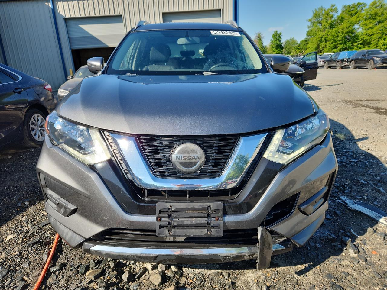 2018 Nissan Rogue Sv Gray vin: JN8AT2MV4JW309762 Damage: Front Bumper Molding, Broken, Replacement Required