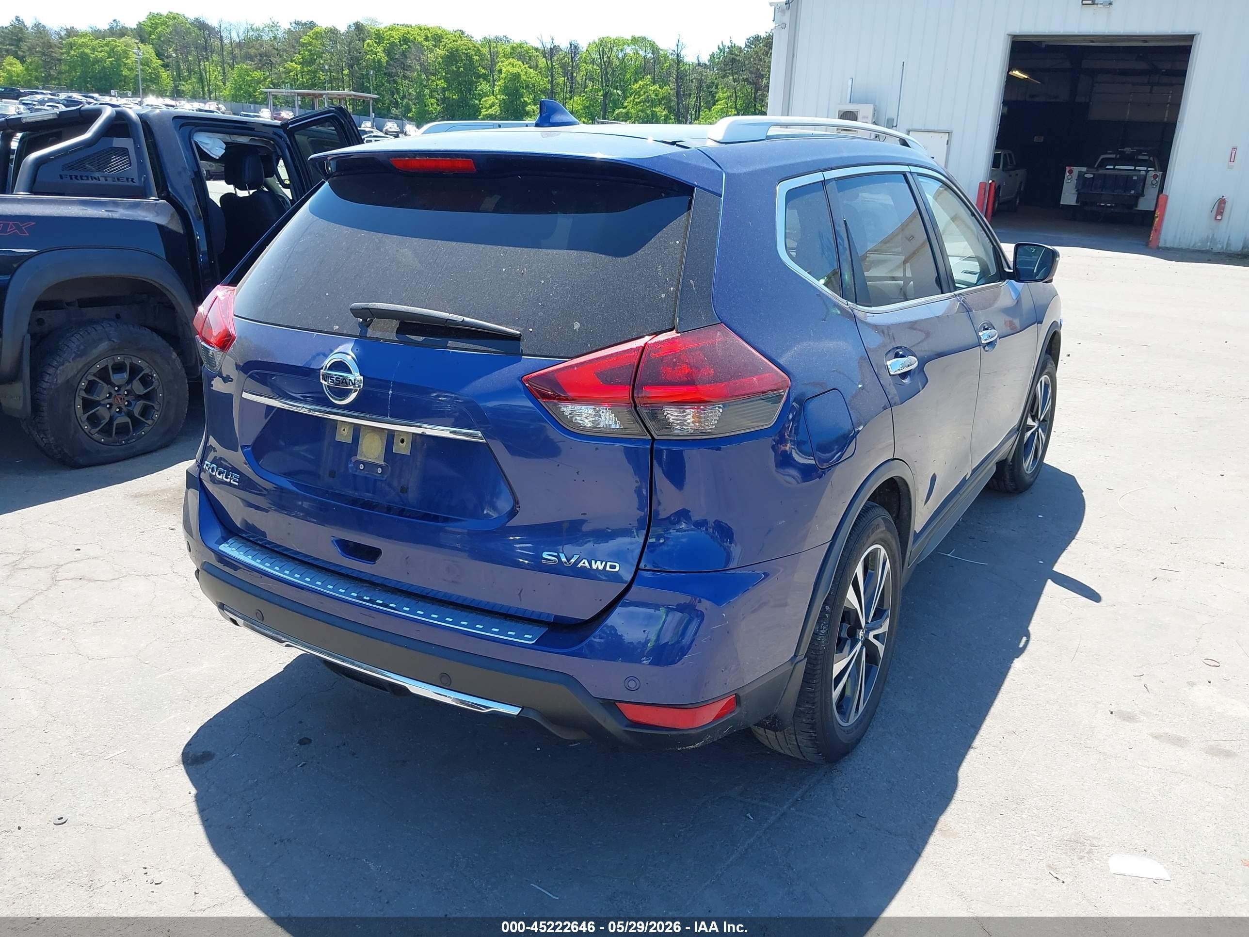 2019 Nissan Rogue Sv Blue vin: JN8AT2MV4KW395849