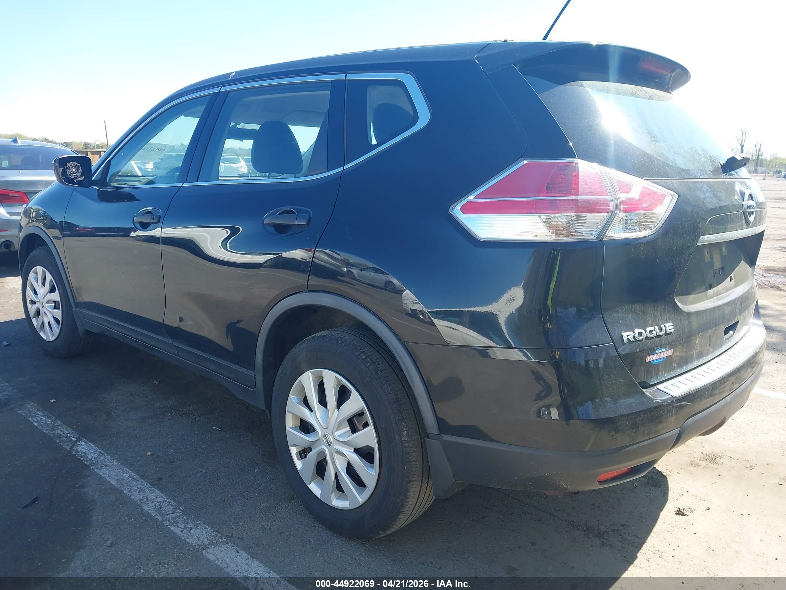 2016 Nissan Rogue S Черный vin: JN8AT2MV7GW138160