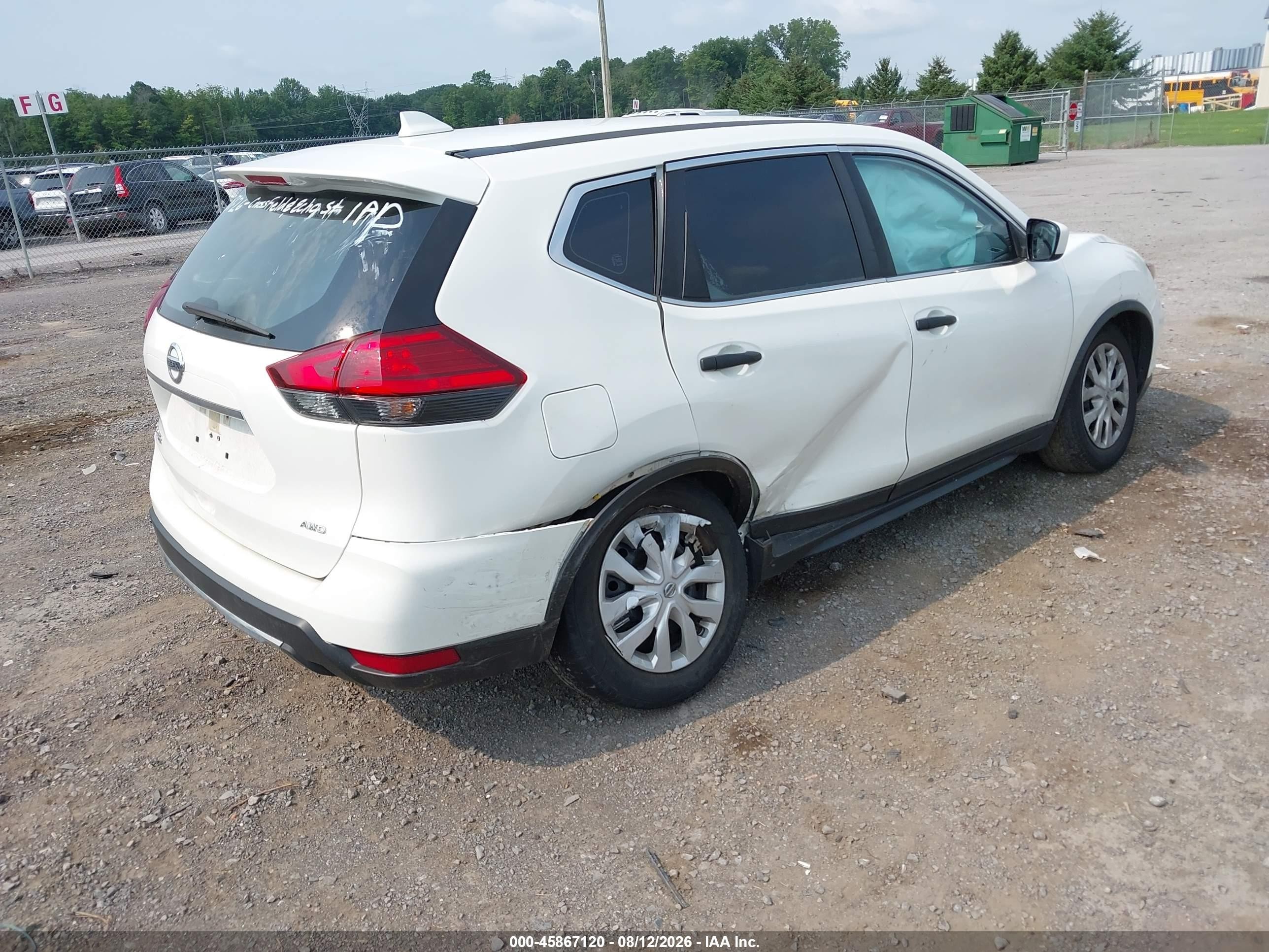 2017 Nissan Rogue S White vin: JN8AT2MV7HW006288