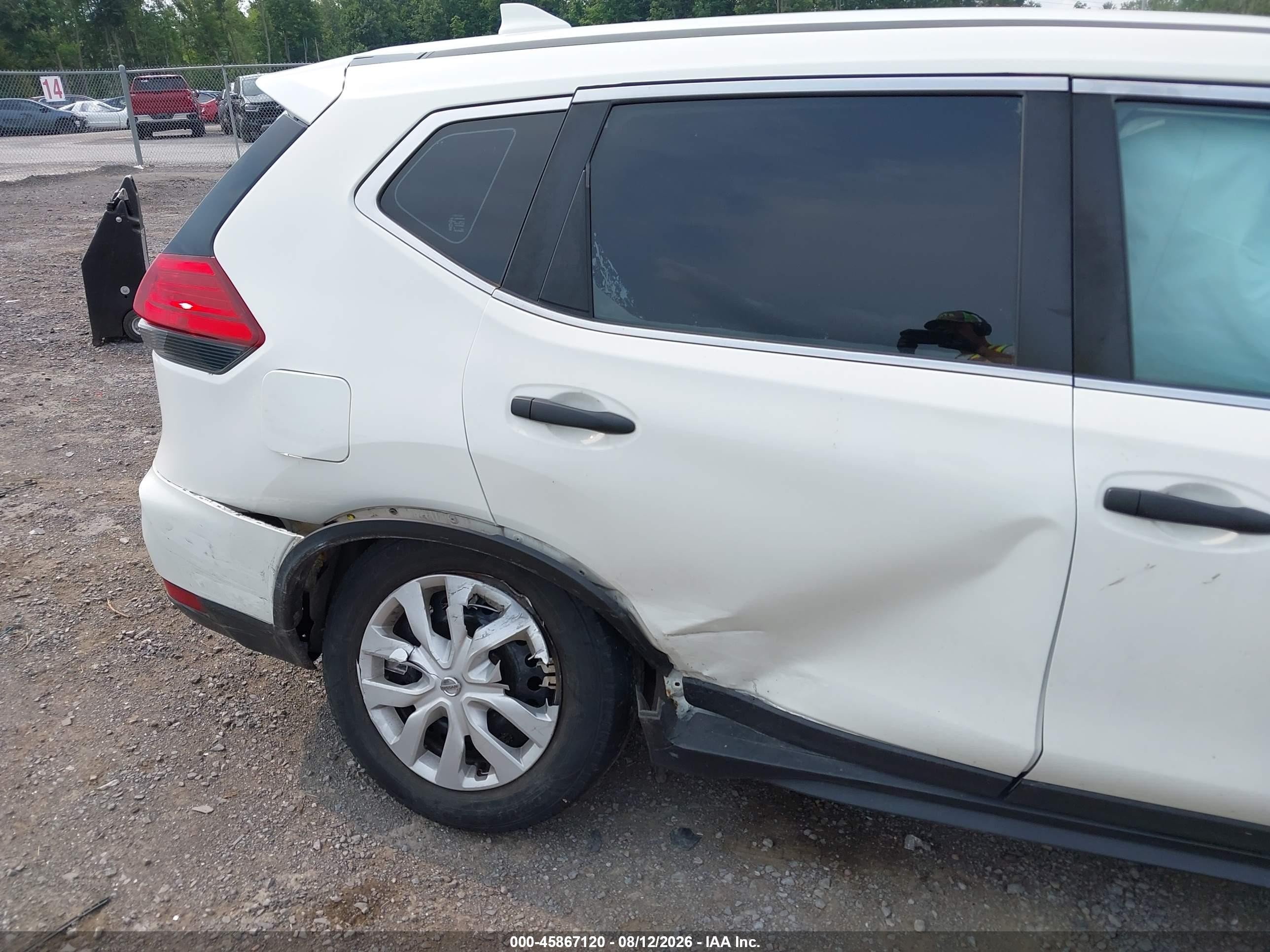 2017 Nissan Rogue S White vin: JN8AT2MV7HW006288
