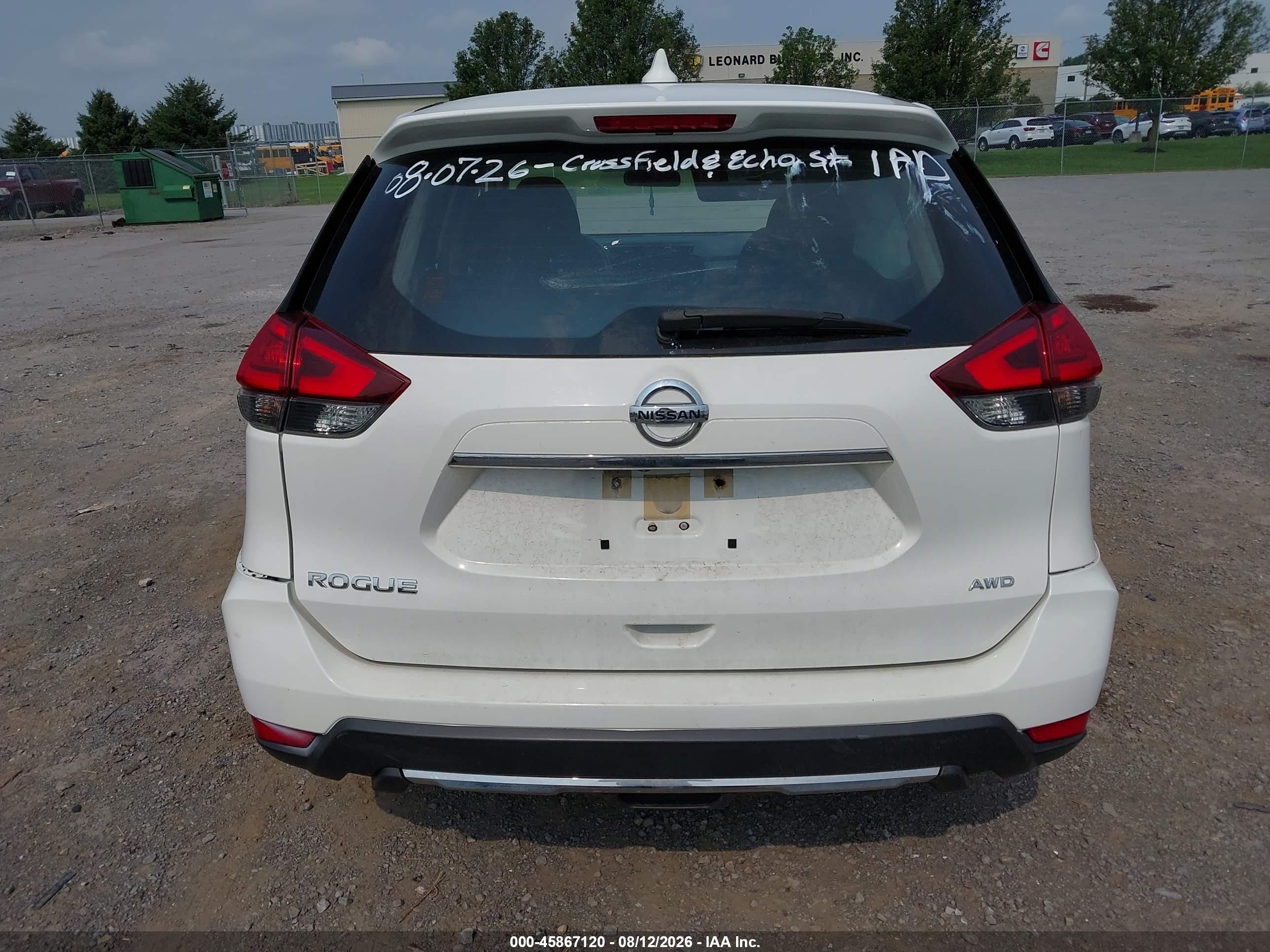 2017 Nissan Rogue S White vin: JN8AT2MV7HW006288
