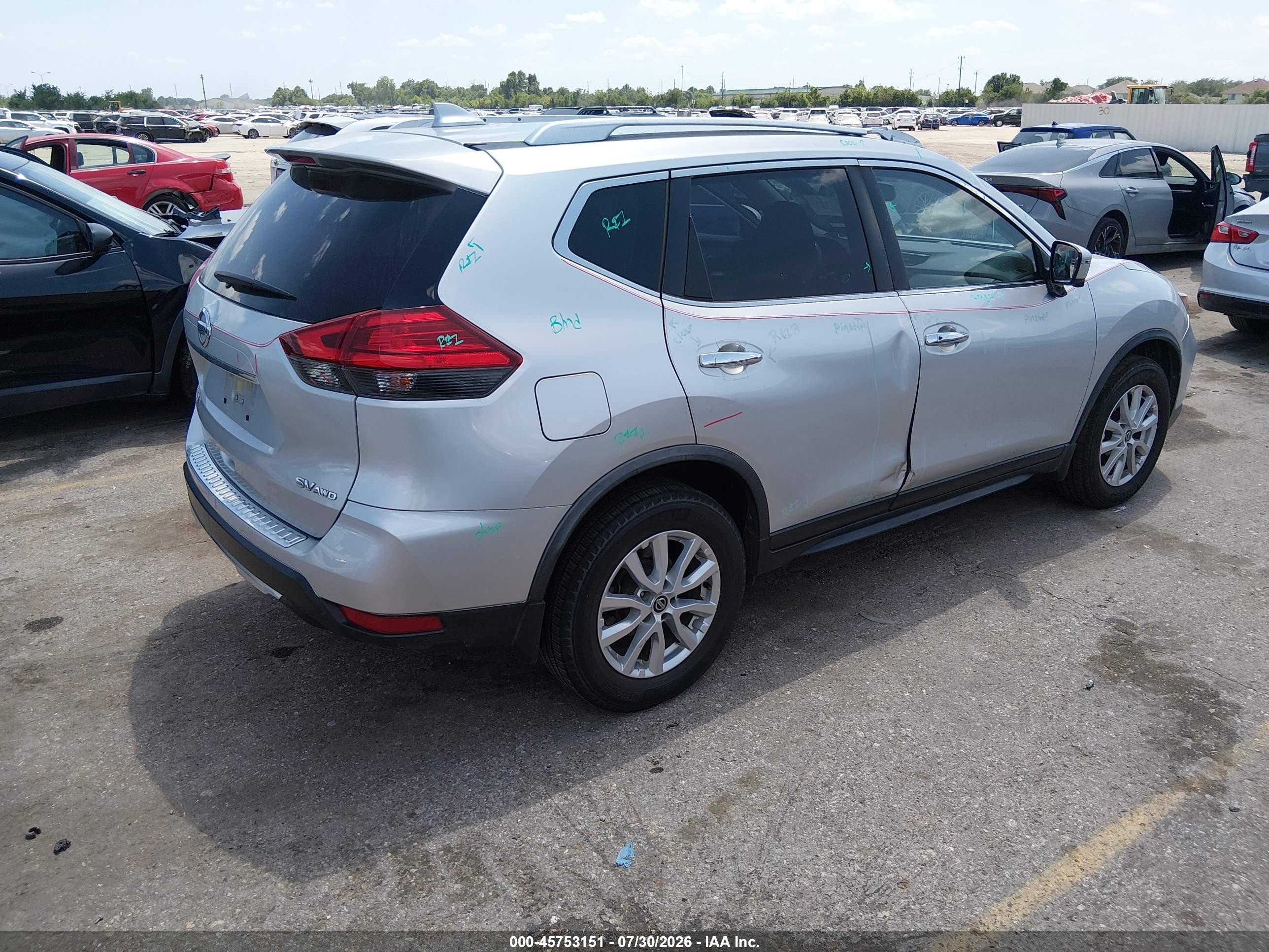 2017 Nissan Rogue Sv Gray vin: JN8AT2MV7HW283684