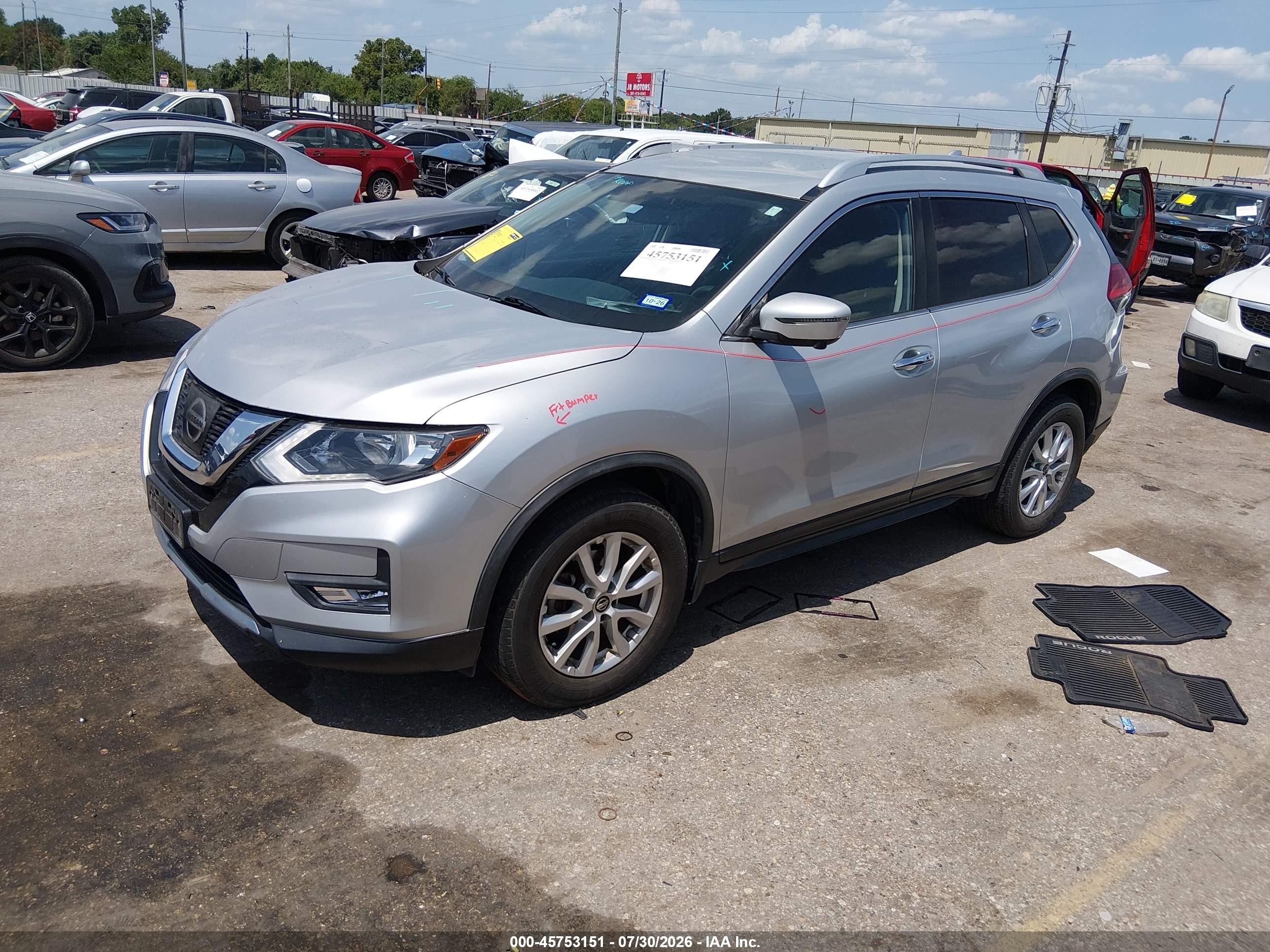 2017 Nissan Rogue Sv Gray vin: JN8AT2MV7HW283684