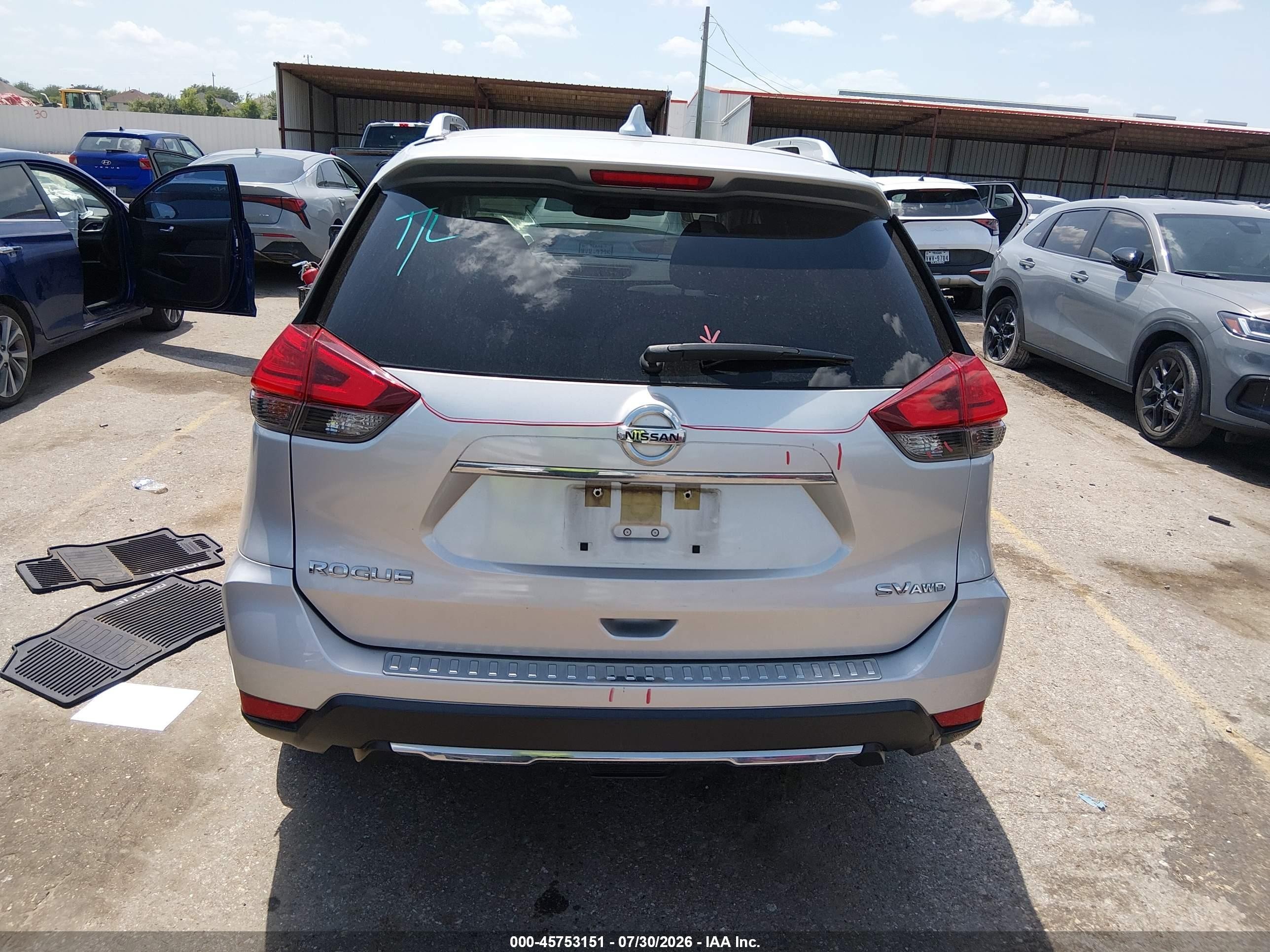 2017 Nissan Rogue Sv Gray vin: JN8AT2MV7HW283684
