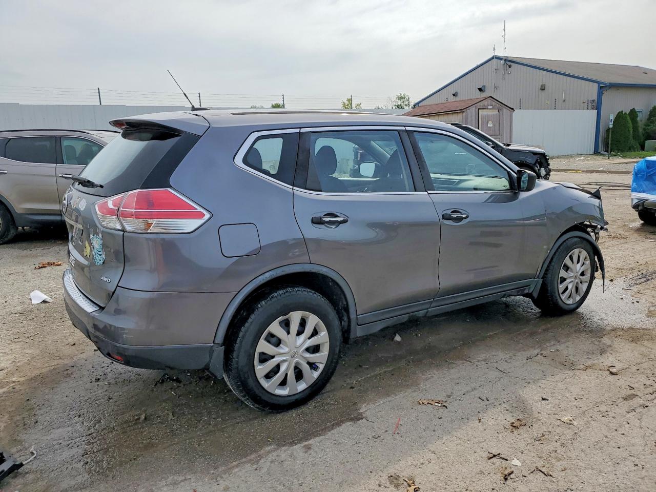 2016 Nissan Rogue S Серый vin: JN8AT2MV8GW130309