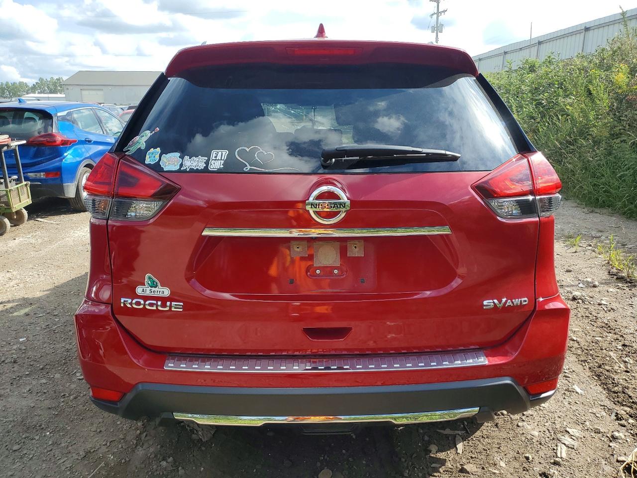 2017 Nissan Rogue Sv Red vin: JN8AT2MV8HW284553