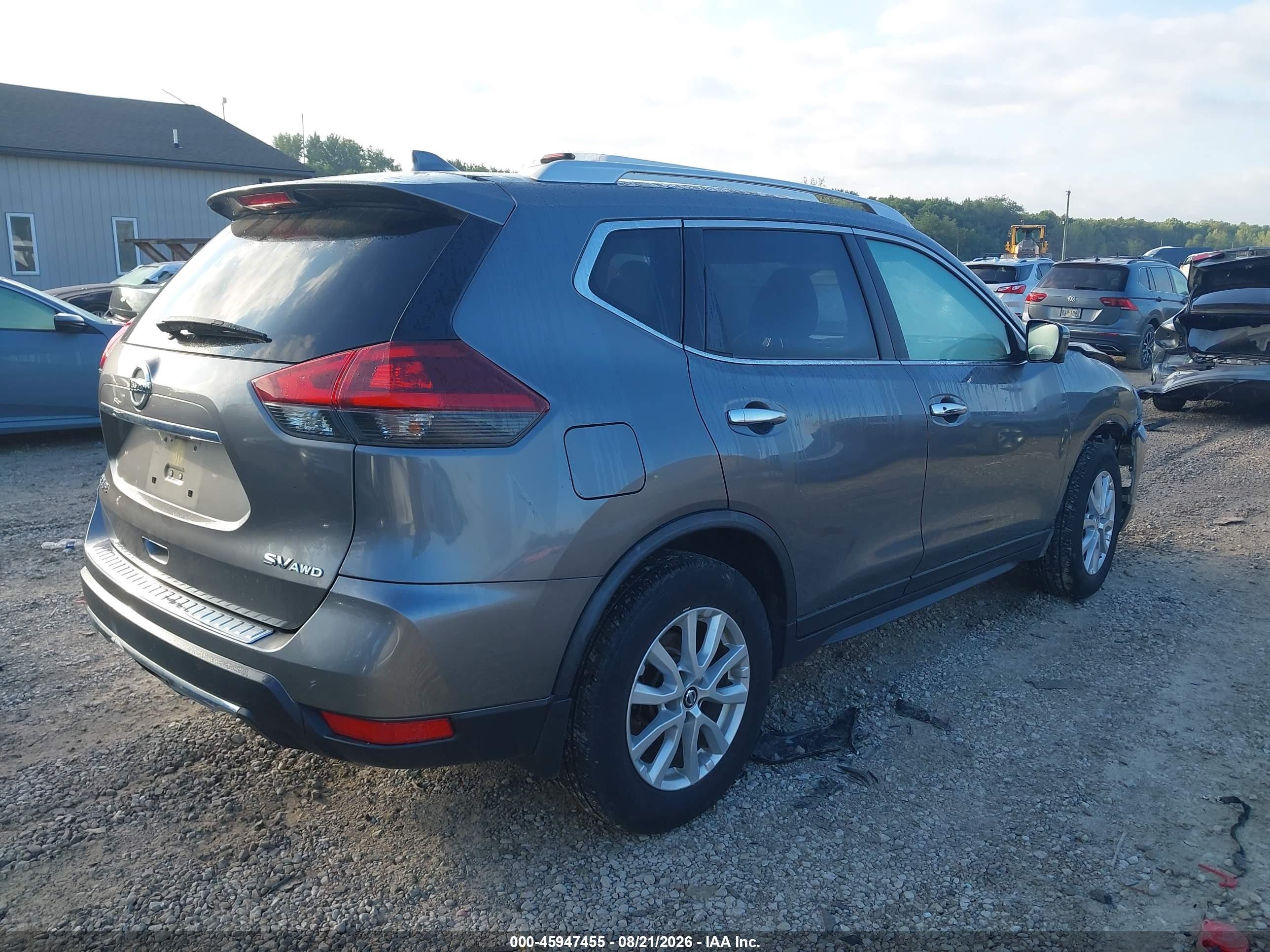 2018 Nissan Rogue Sv Серый vin: JN8AT2MV9JW302550