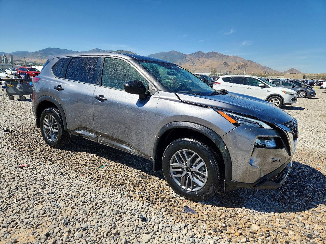 2021 Nissan Rogue S Gray vin: JN8AT3AB7MW211216