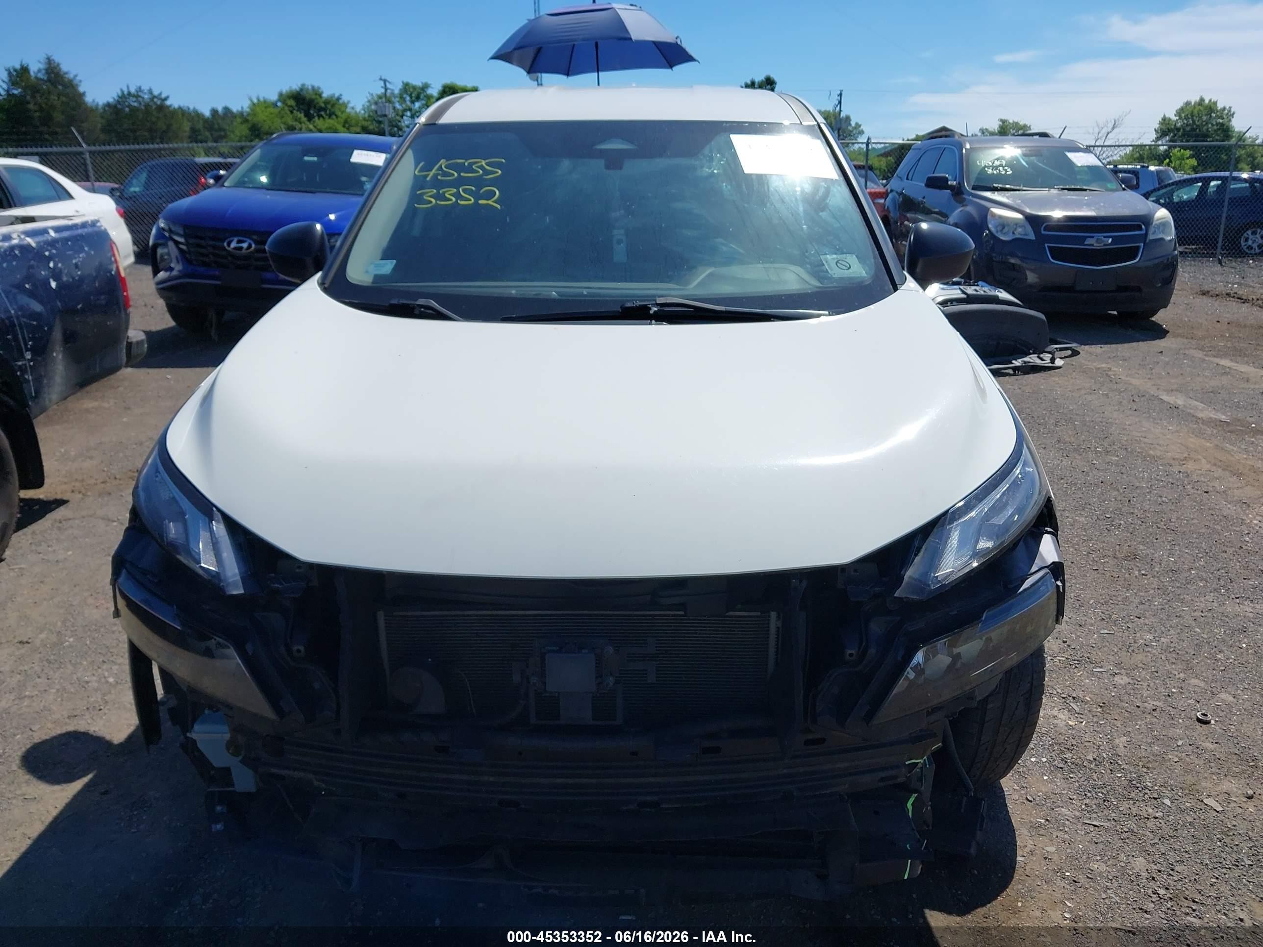 2021 Nissan Rogue S Intelligent Awd White vin: JN8AT3AB8MW207577