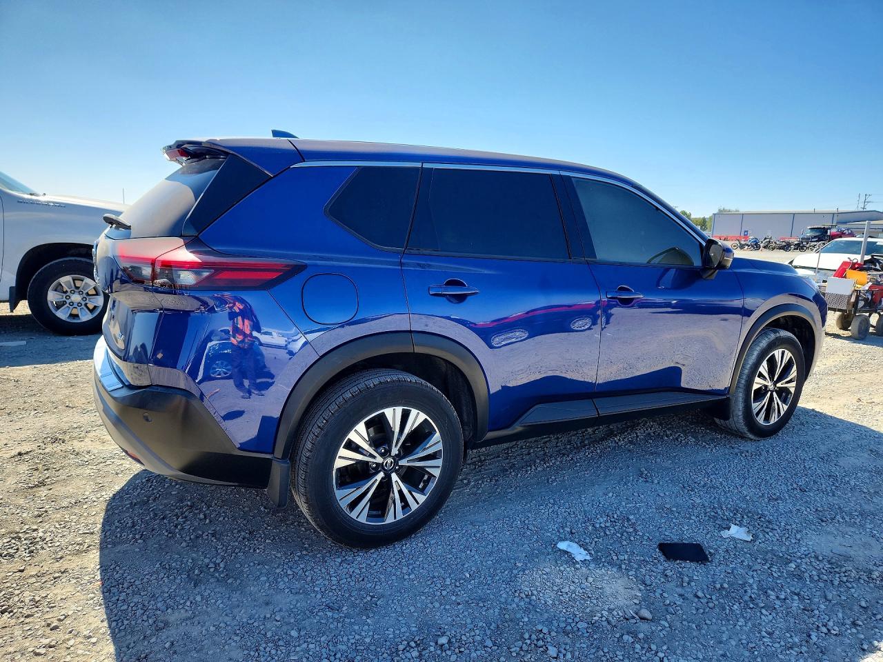 2021 Nissan Rogue Sv Blue vin: JN8AT3BA3MW008829