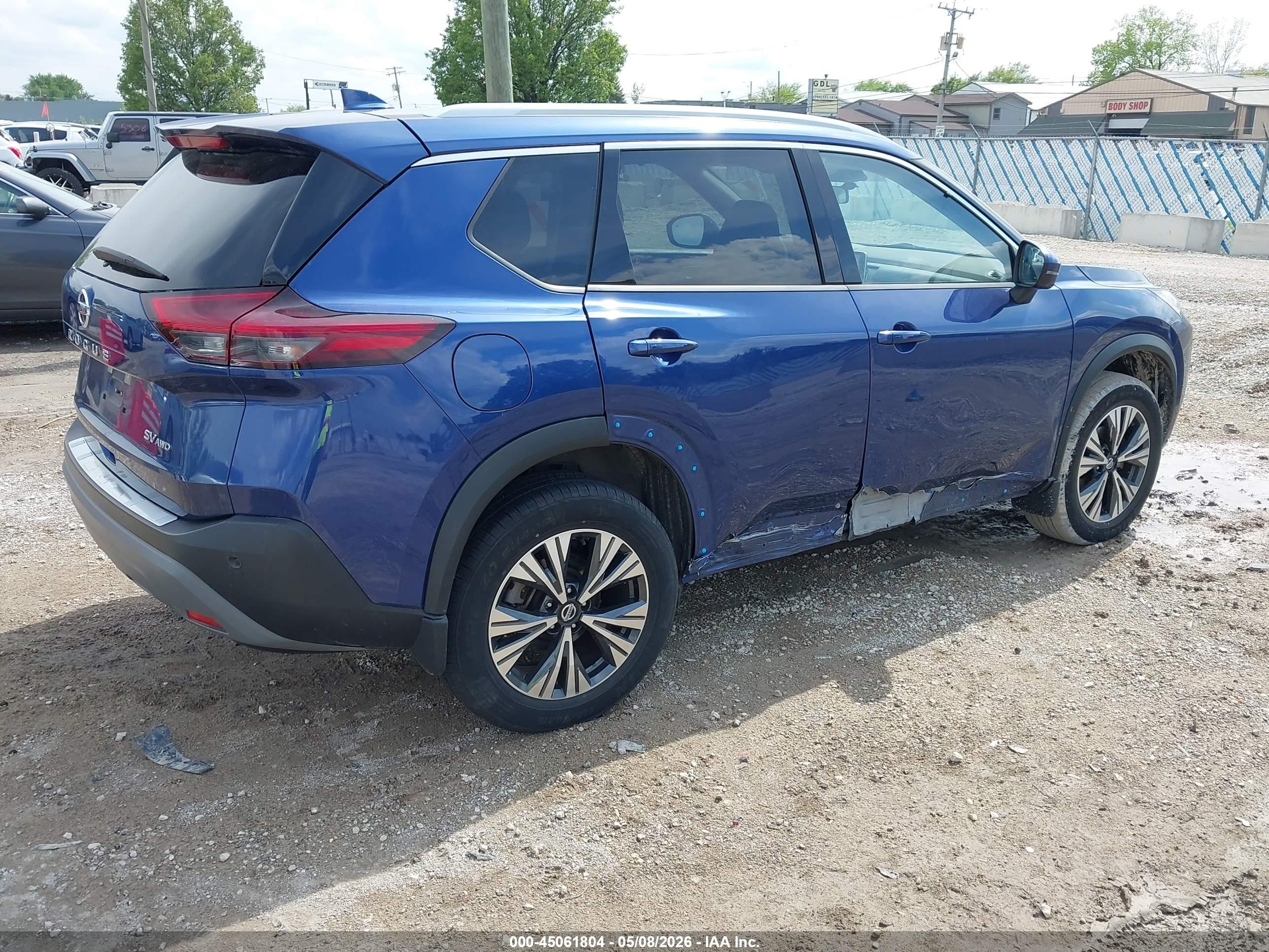 2021 Nissan Rogue Sv Intelligent Awd Blue vin: JN8AT3BB4MW218395