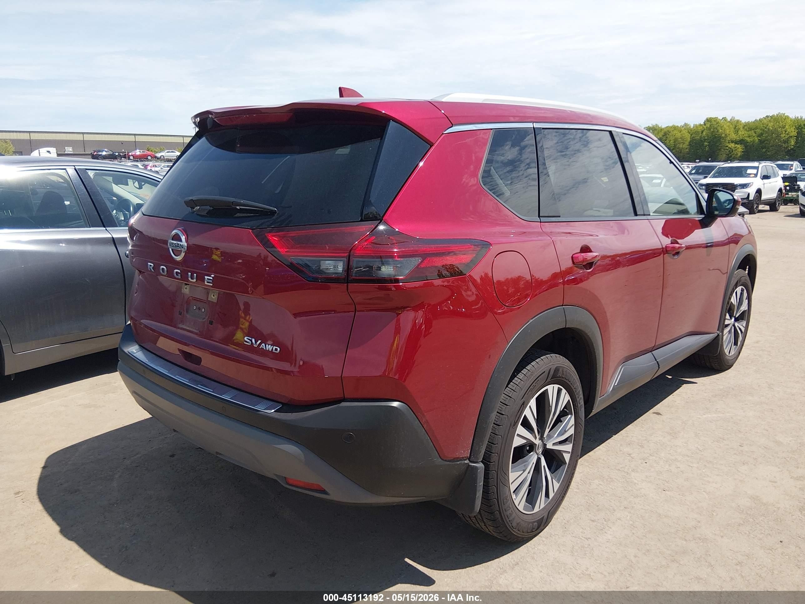 2021 Nissan Rogue Sv Intelligent Awd Red vin: JN8AT3BB4MW229736