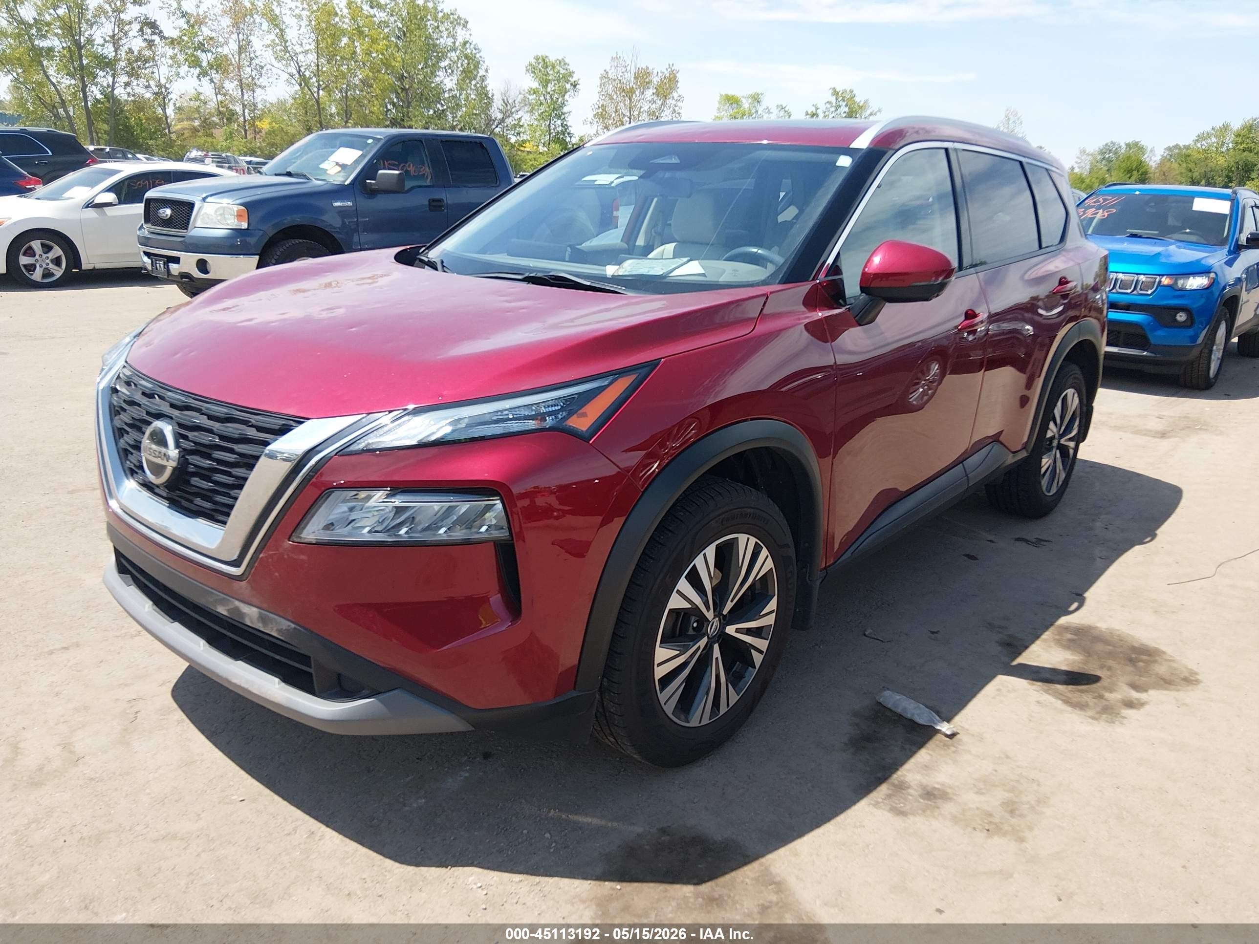 2021 Nissan Rogue Sv Intelligent Awd Red vin: JN8AT3BB4MW229736