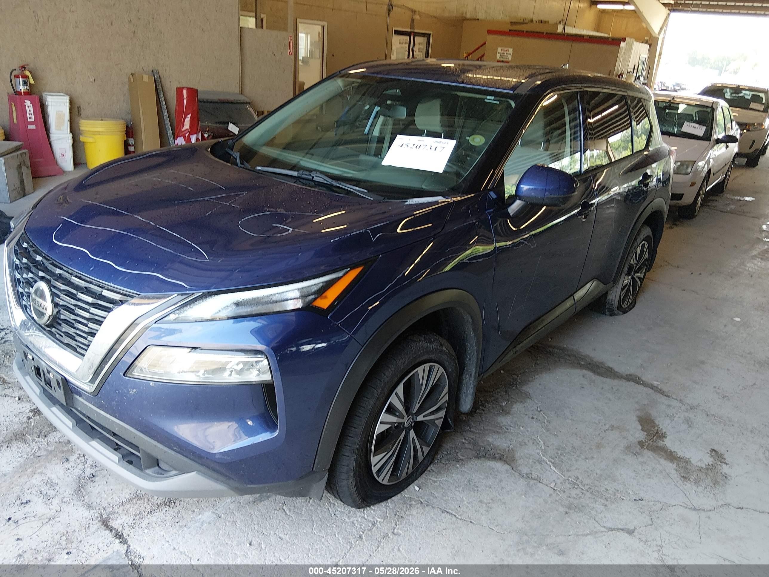 2021 Nissan Rogue Sv Intelligent Awd Blue vin: JN8AT3BB6MW210184
