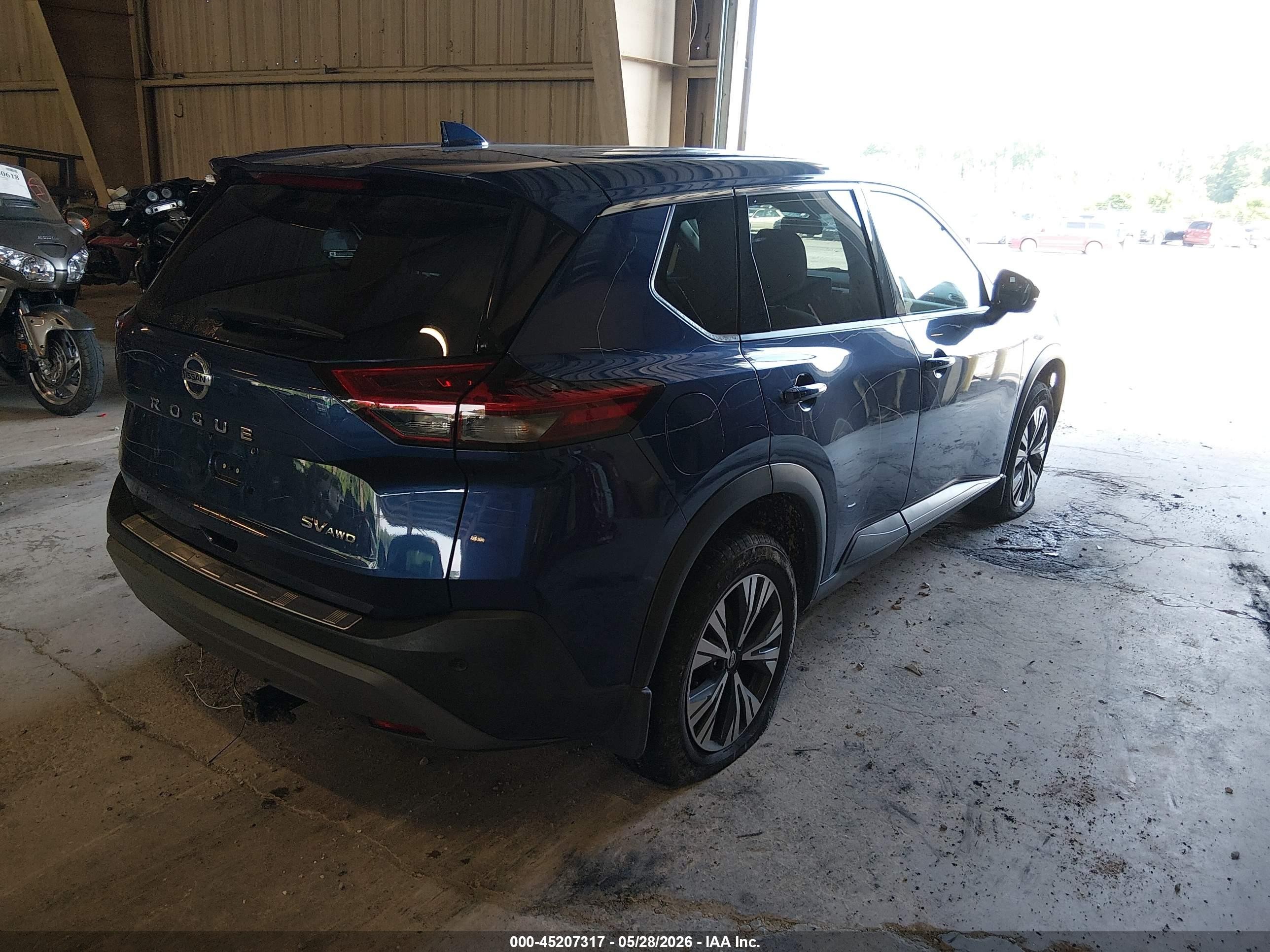 2021 Nissan Rogue Sv Intelligent Awd Blue vin: JN8AT3BB6MW210184
