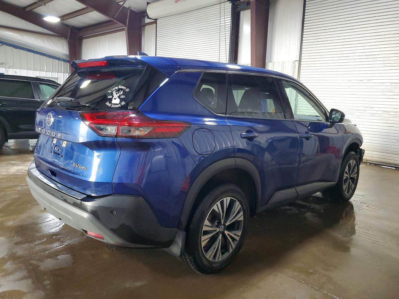 2021 Nissan Rogue Sv Blue vin: JN8AT3BB8MW223115