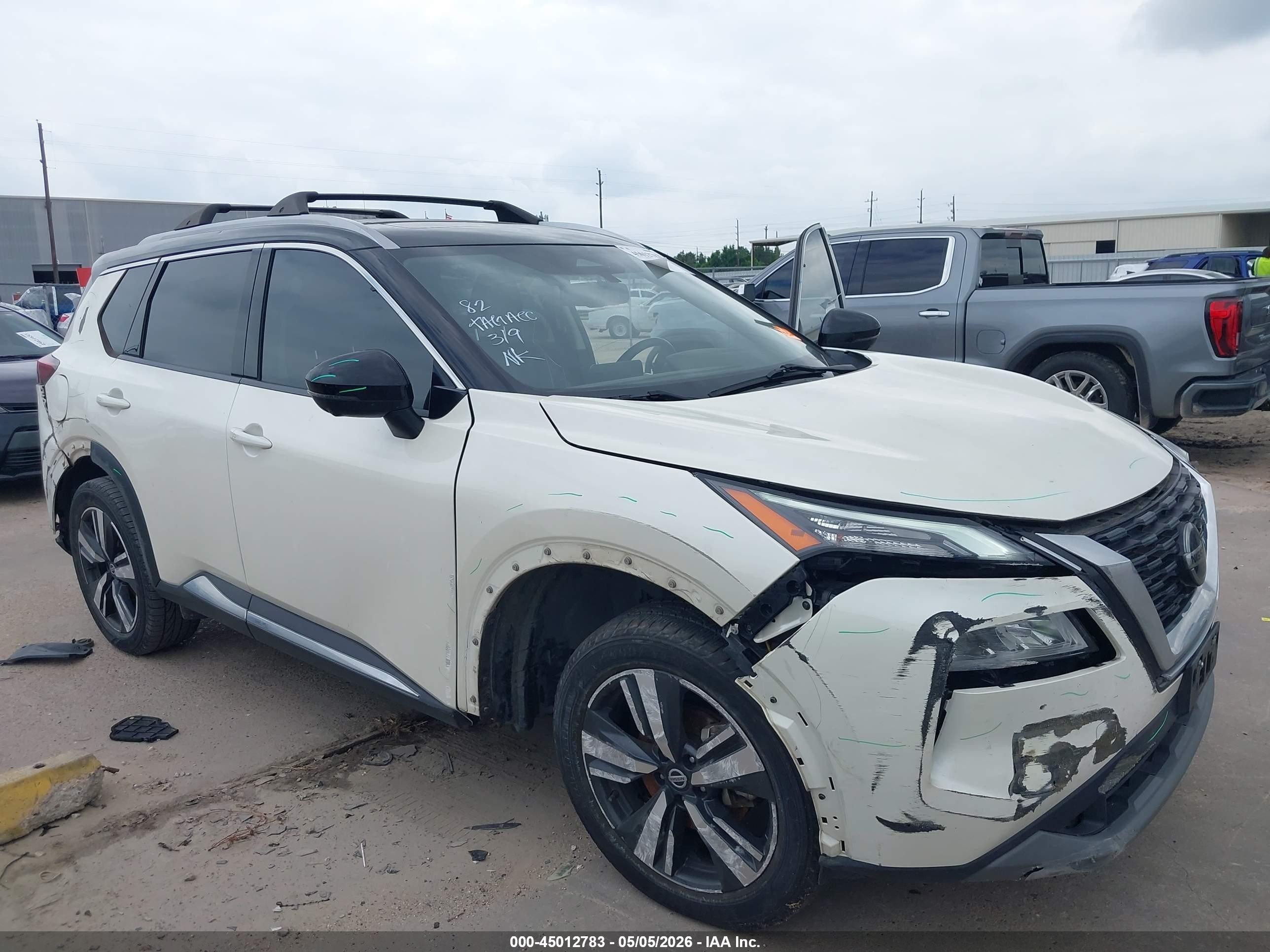 2021 Nissan Rogue Sl Fwd Белый vin: JN8AT3CA9MW006047