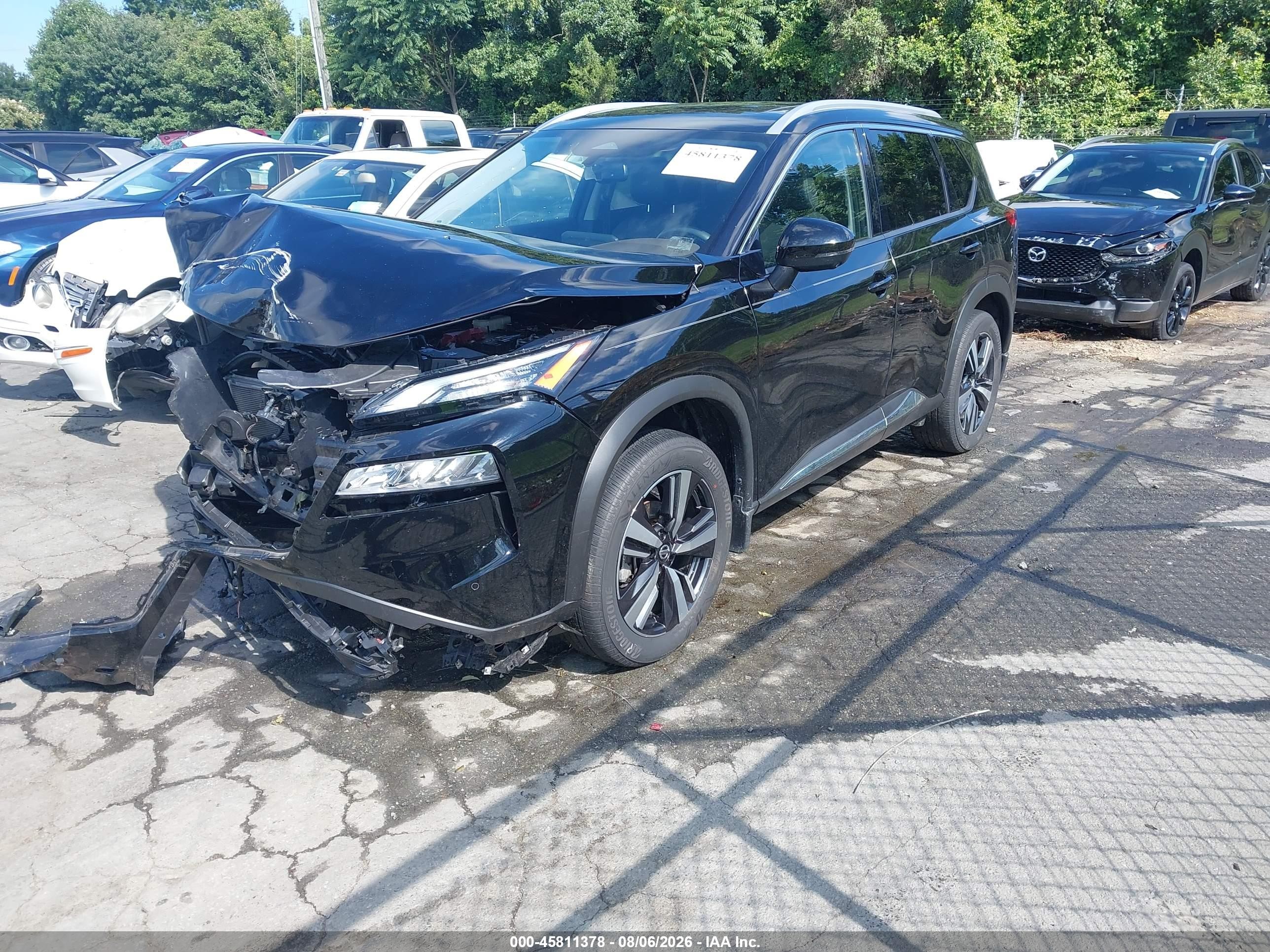 2021 Nissan Rogue Sl Intelligent Awd Черный vin: JN8AT3CB2MW242550