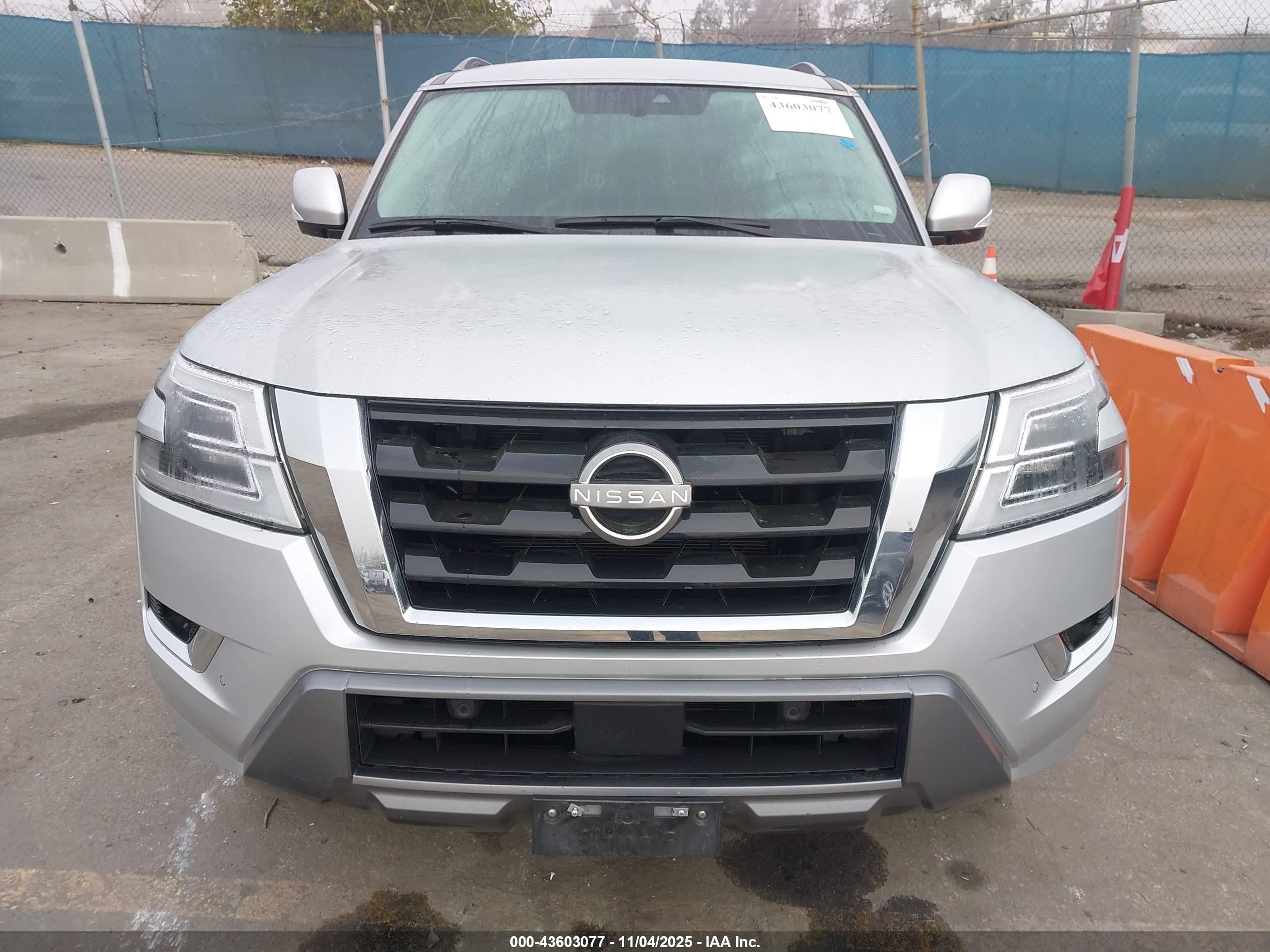 2022 Nissan Armada Sv 2wd Silver vin: JN8AY2AC3N9162732