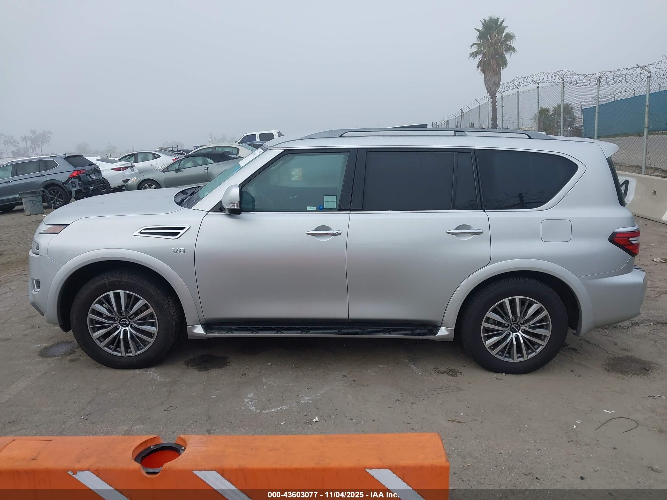 2022 Nissan Armada Sv 2wd Silver vin: JN8AY2AC3N9162732