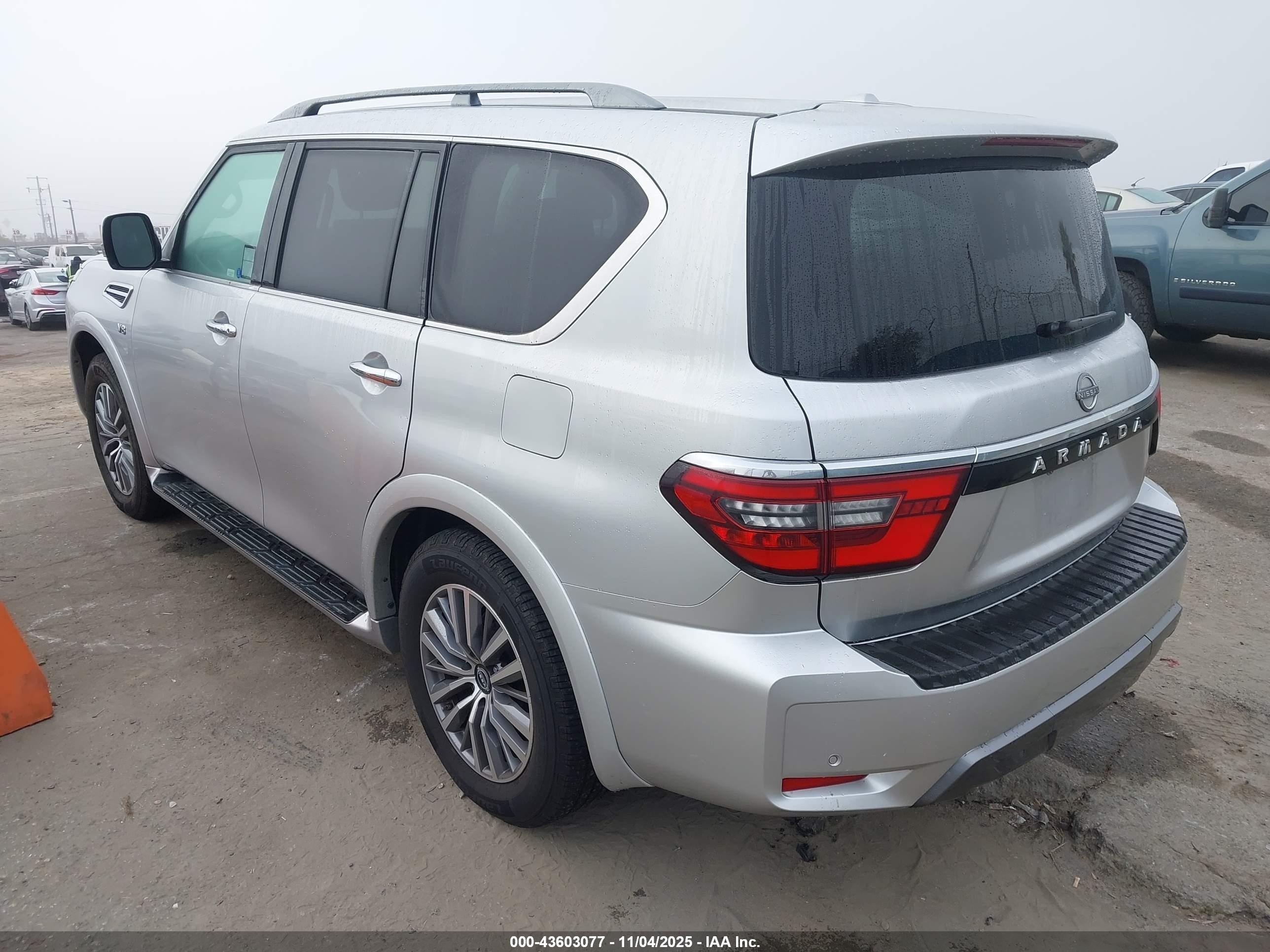 2022 Nissan Armada Sv 2wd Silver vin: JN8AY2AC3N9162732
